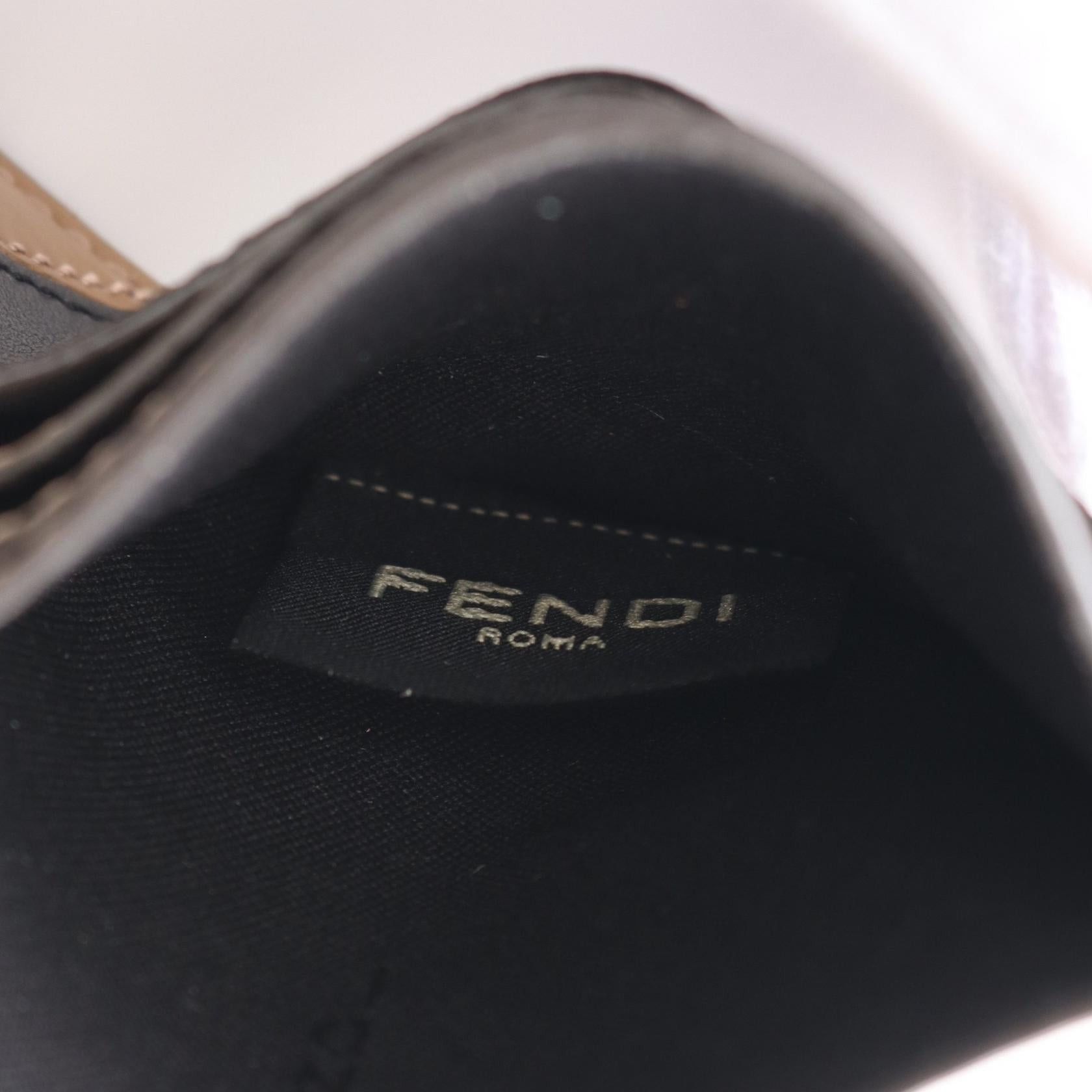 Fendi Fendi Zucca Card Case Coated Canvas Leather Brown Black Size ONE SIZE - 4 Thumbnail