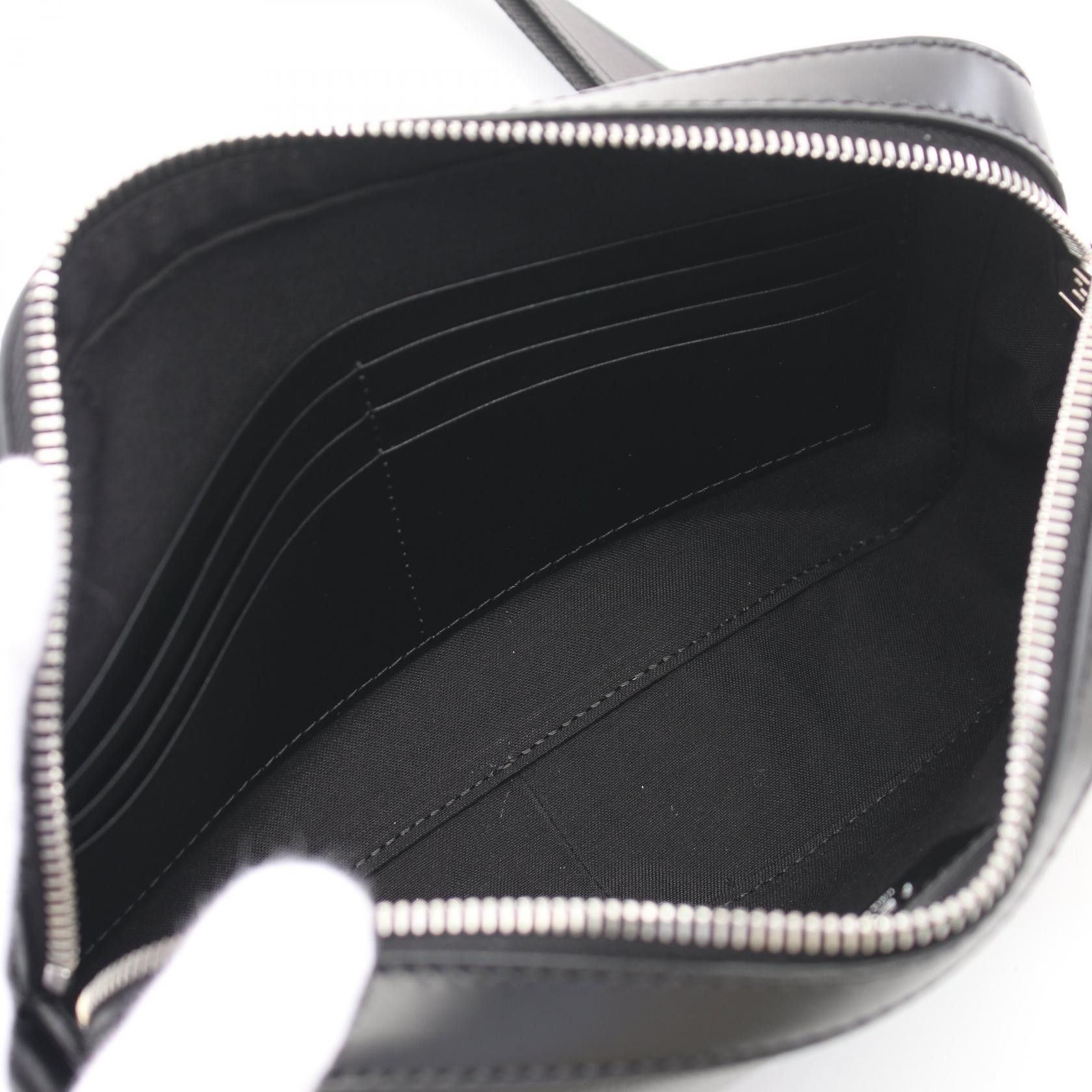 Fendi Fendi Diagonal Camera Case Zucca Shoulder Bag Leather Black Size ONE SIZE - 3 Thumbnail