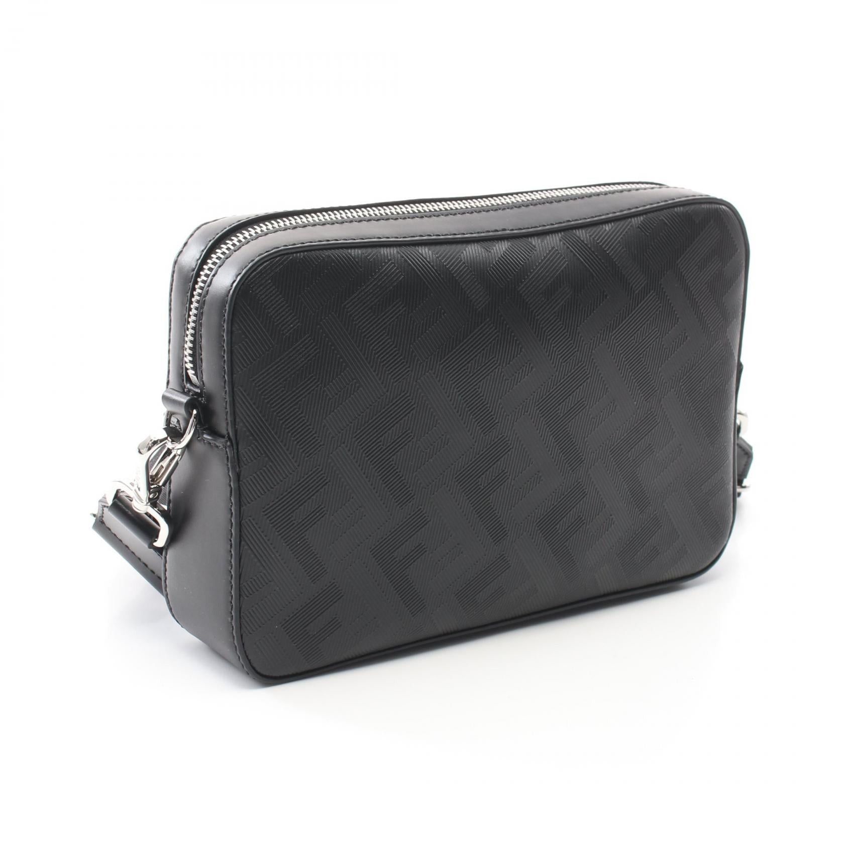 Fendi Fendi Diagonal Camera Case Zucca Shoulder Bag Leather Black Size ONE SIZE - 2 Thumbnail
