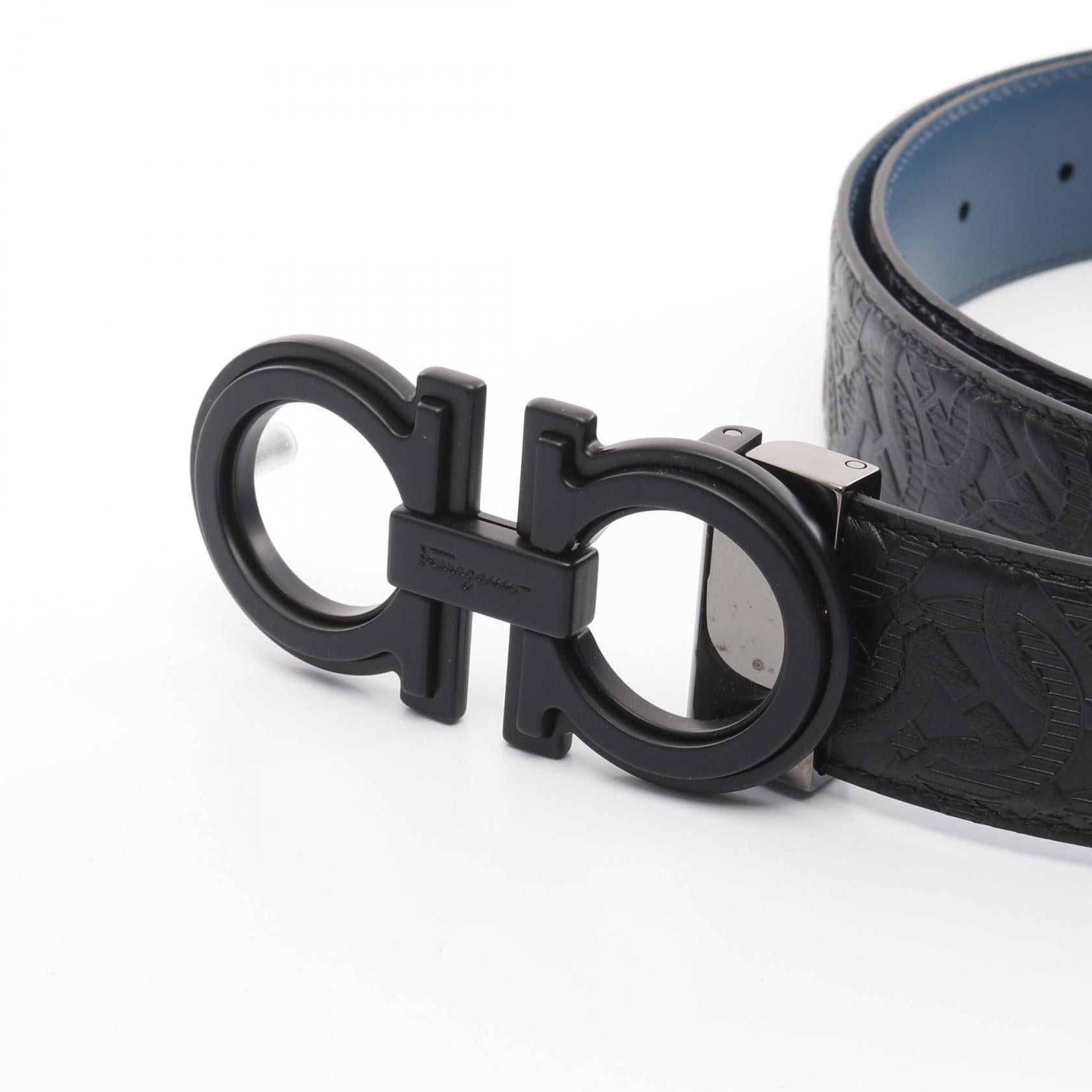 Salvatore Ferragamo Salvatore Ferragamo Gancini Belt Leather Black Size ONE SIZE - 2 Thumbnail