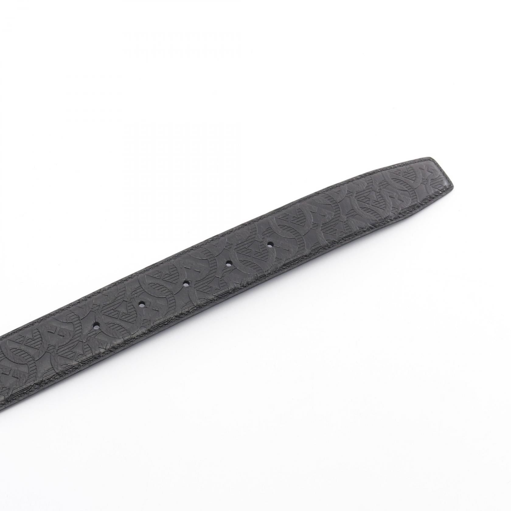 Salvatore Ferragamo Salvatore Ferragamo Gancini Belt Leather Black Size ONE SIZE - 3 Thumbnail