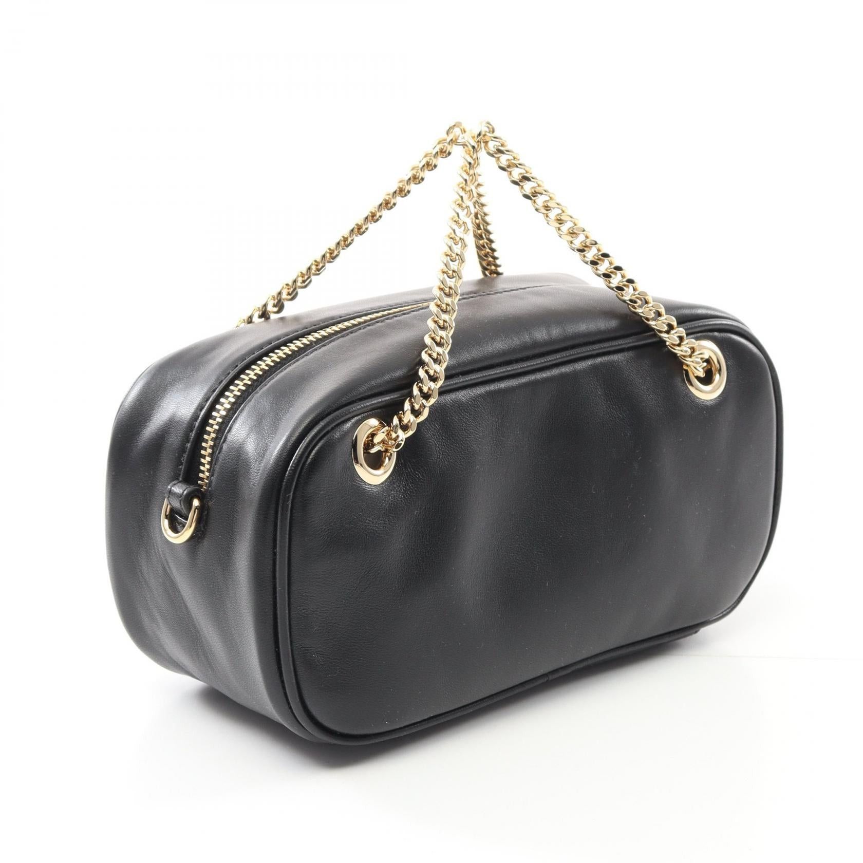 Valentino Valentino V Logo Handbag Leather Black Size ONE SIZE - 2 Thumbnail