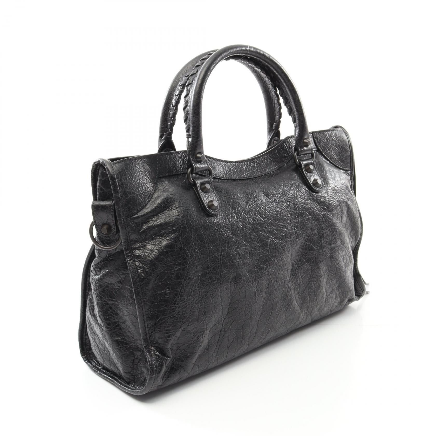 Balenciaga Balenciaga City Medium Handbag Leather Black Size ONE SIZE - 2 Thumbnail
