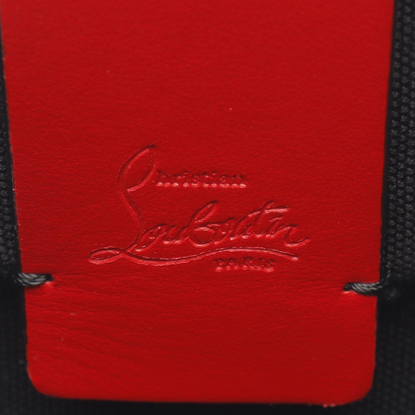 Christian Louboutin Christian Louboutin Cabata Graffiti Handbag Tote Bag Canvas Leather Black Multicolor Size ONE SIZE - 4 Thumbnail