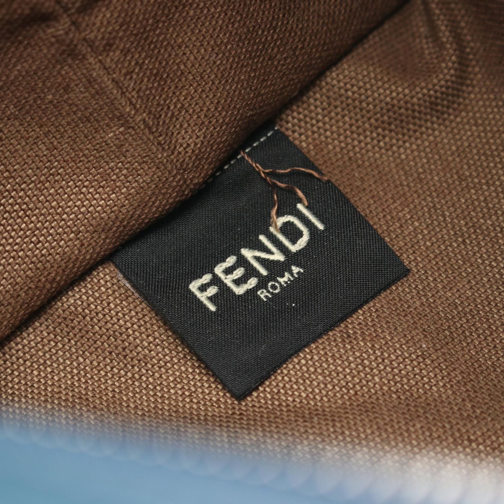 Fendi Fendi Roll Mini Handbag Tote Bag Fabric Canvas Leather Green Brown Size ONE SIZE - 4 Thumbnail