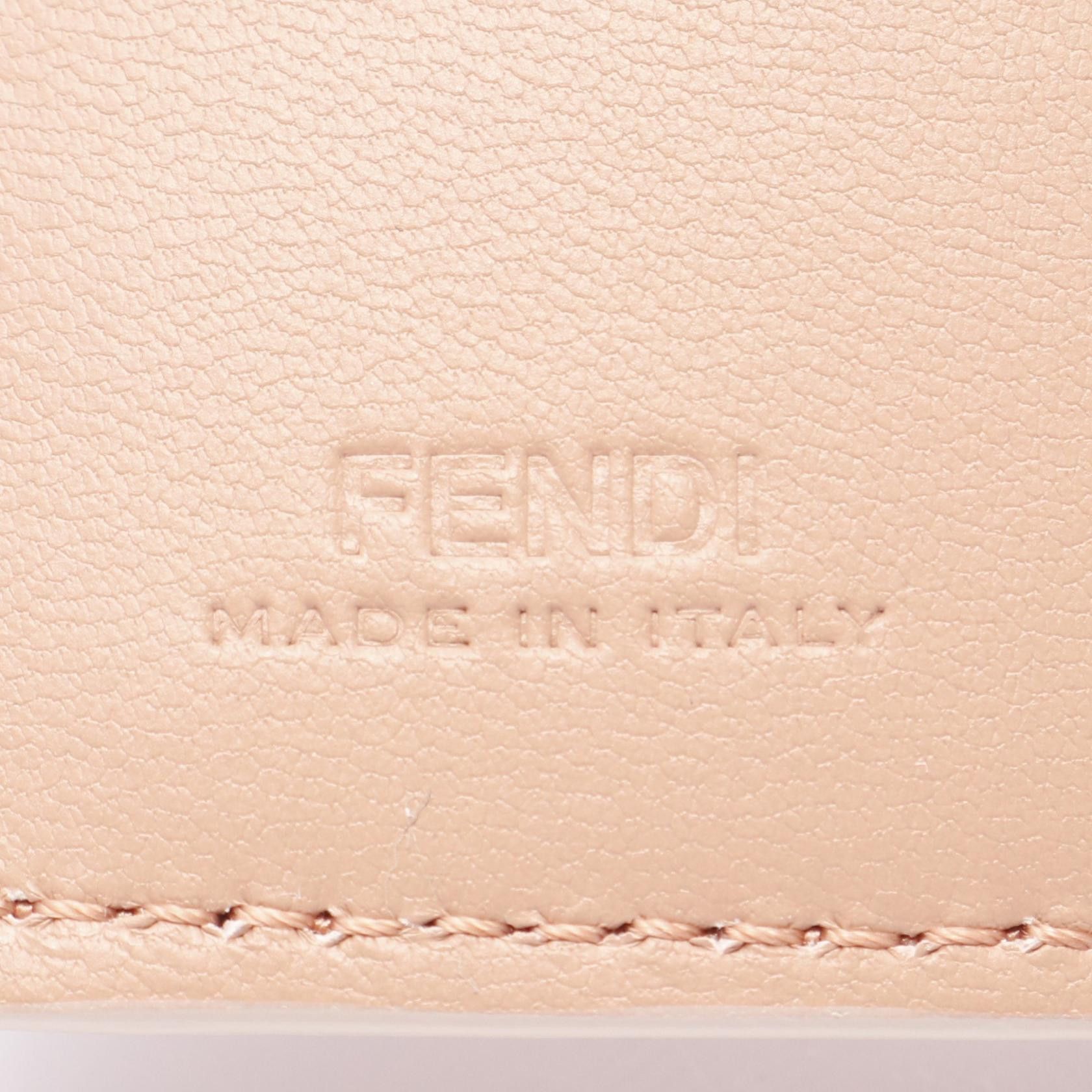 Fendi Fendi Micro Trifold Wallet Leather Pink Size ONE SIZE - 4 Thumbnail
