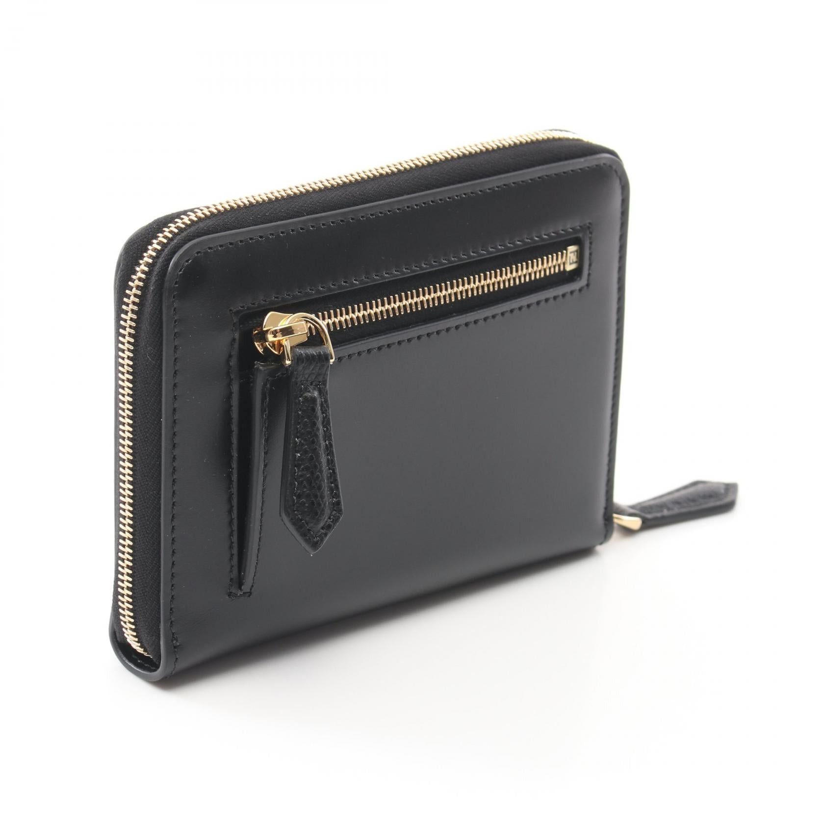Fendi Fendi Ff Diamond Round Zipper Wallet Leather Black Size ONE SIZE - 2 Thumbnail