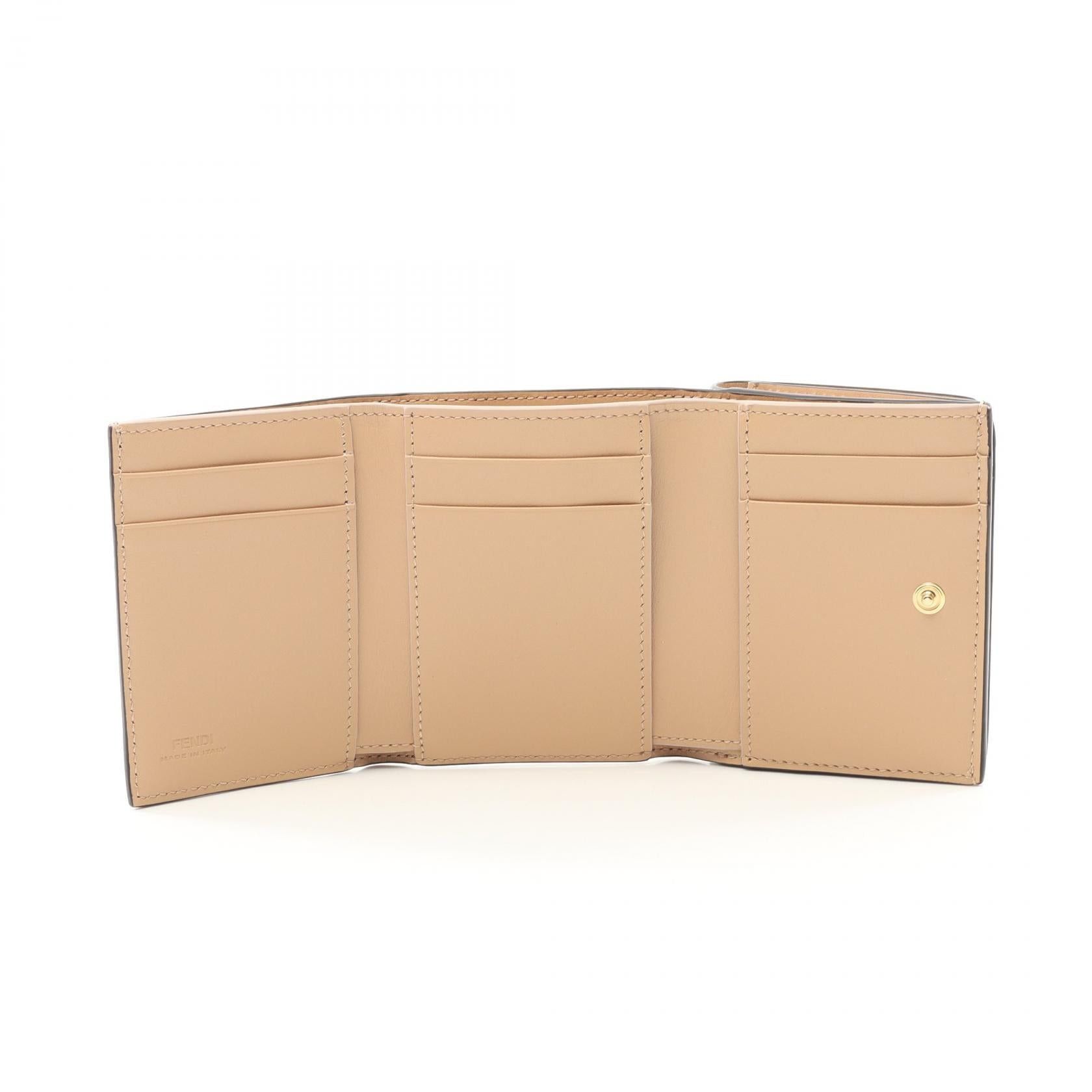 Fendi Fendi Trifold Wallet Coated Canvas Brown Multicolor Size ONE SIZE - 3 Thumbnail