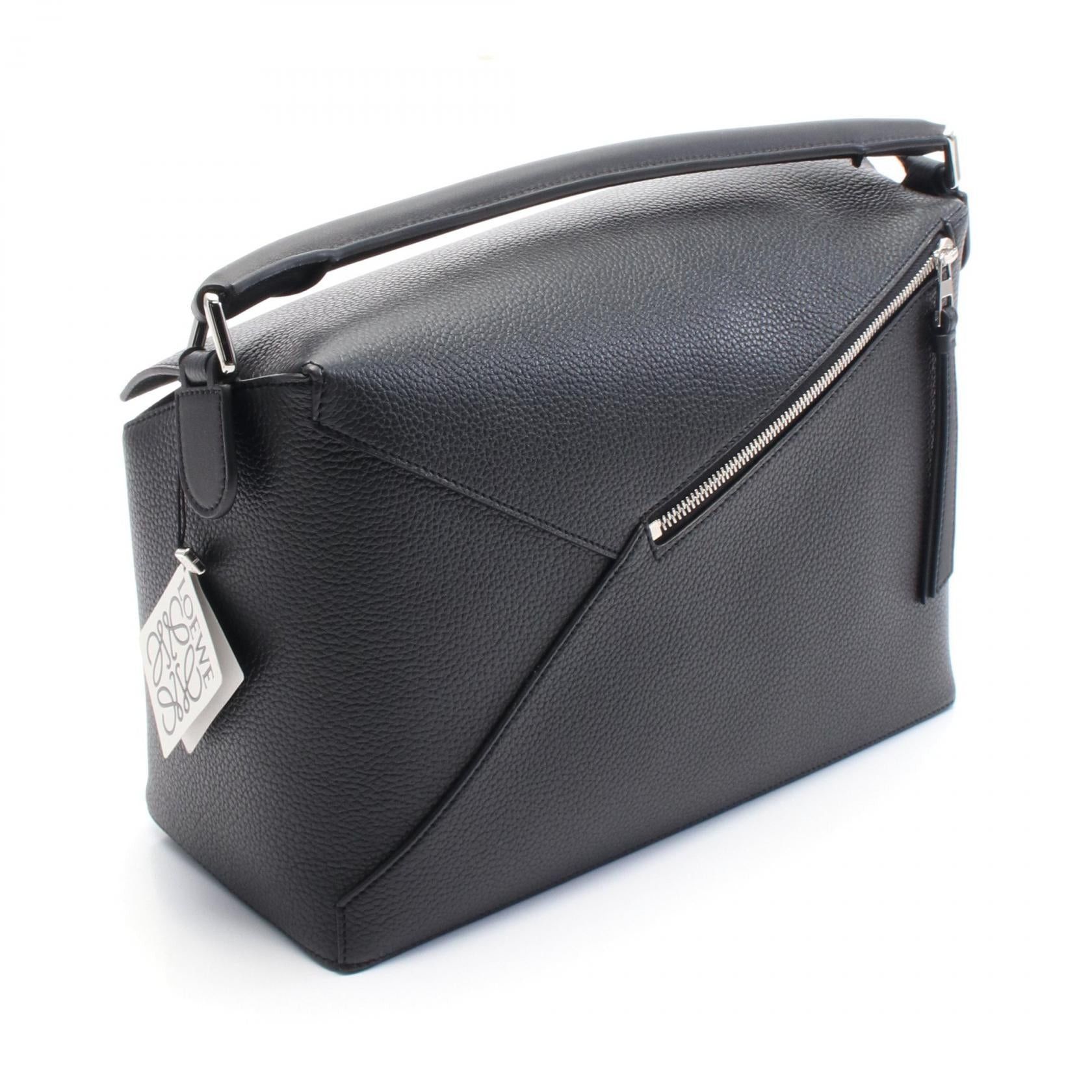 Loewe Loewe Puzzle Edge Large Handbag Leather Black Size ONE SIZE - 2 Thumbnail