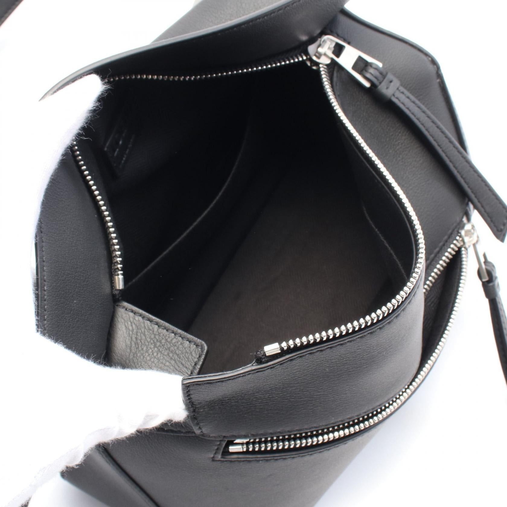Loewe Loewe Puzzle Small Fanny Pack Waist Bag Leather Black Size ONE SIZE - 3 Thumbnail