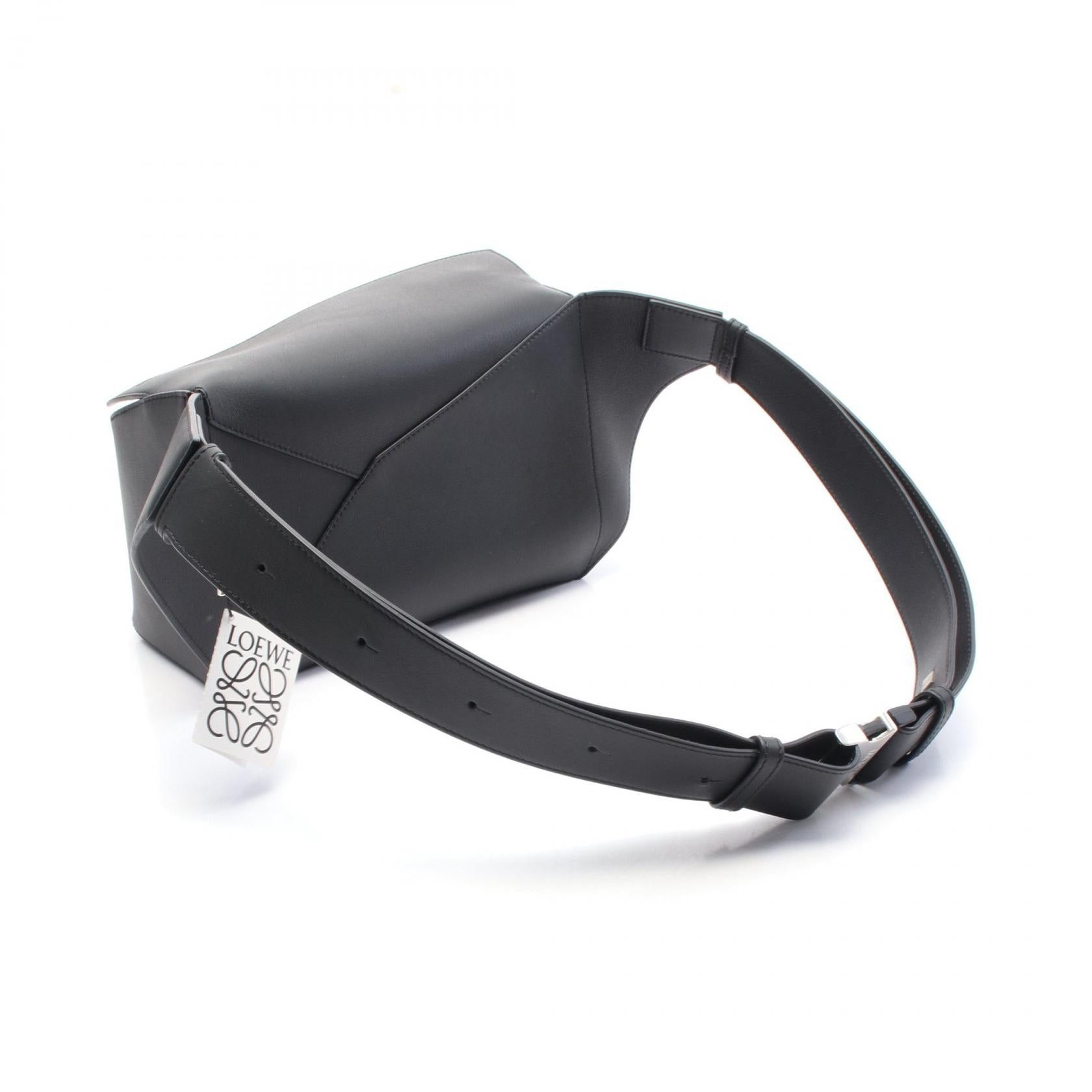 Loewe Loewe Puzzle Small Fanny Pack Waist Bag Leather Black Size ONE SIZE - 2 Thumbnail