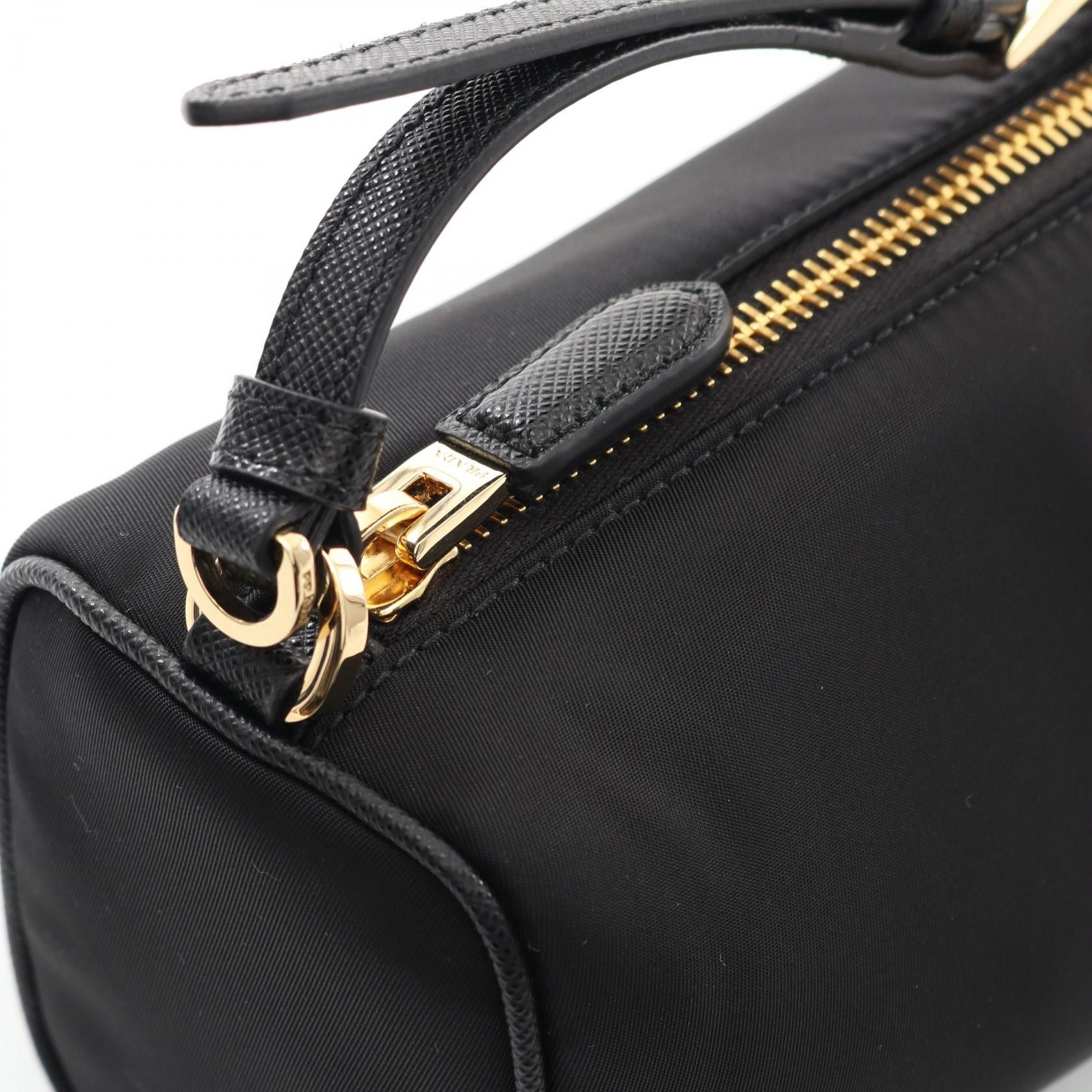 Prada Prada Re-Nylon Pouch Shoulder Bag Nylon Saffiano Leather Black Size ONE SIZE - 5 Thumbnail