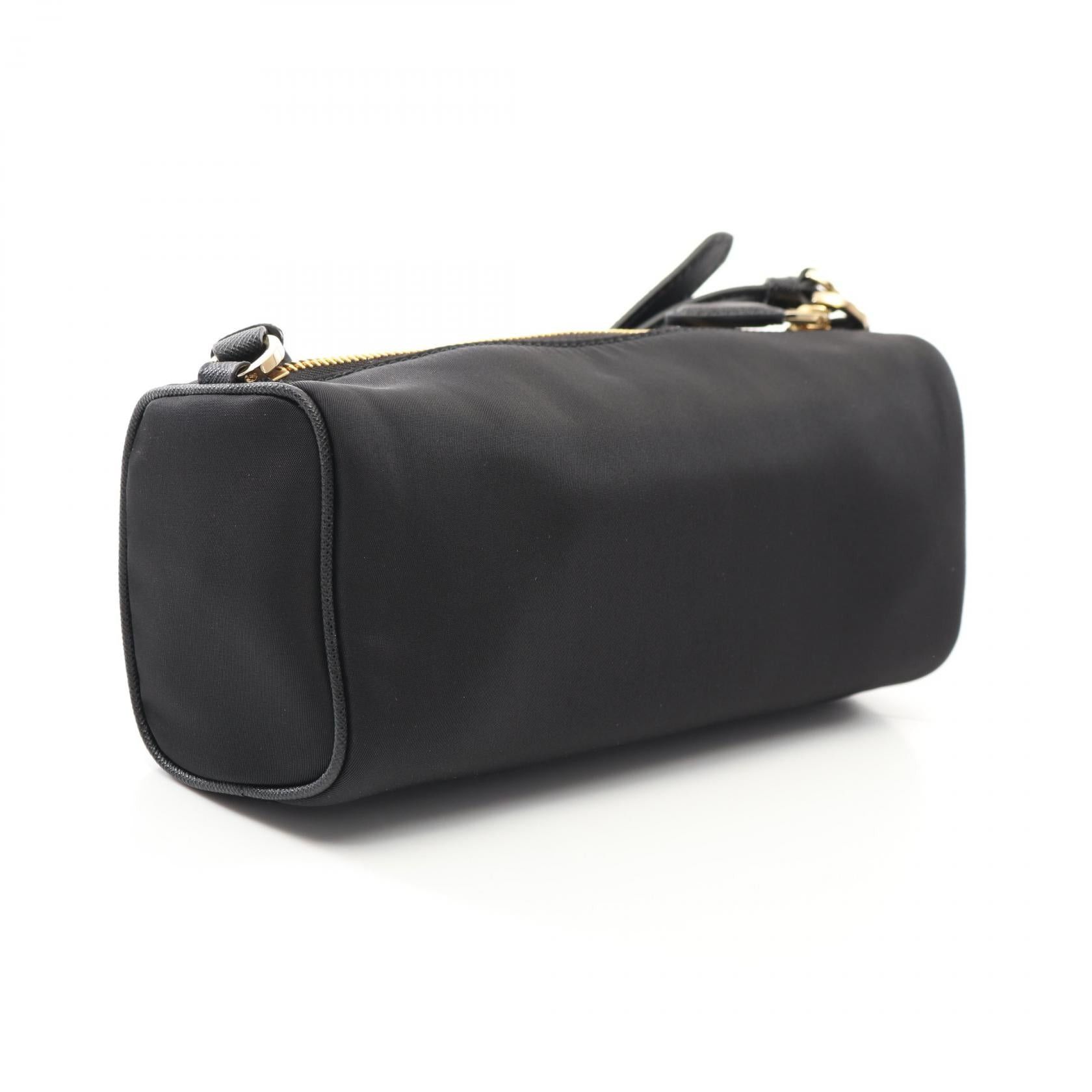 Prada Prada Re-Nylon Pouch Shoulder Bag Nylon Saffiano Leather Black Size ONE SIZE - 2 Thumbnail