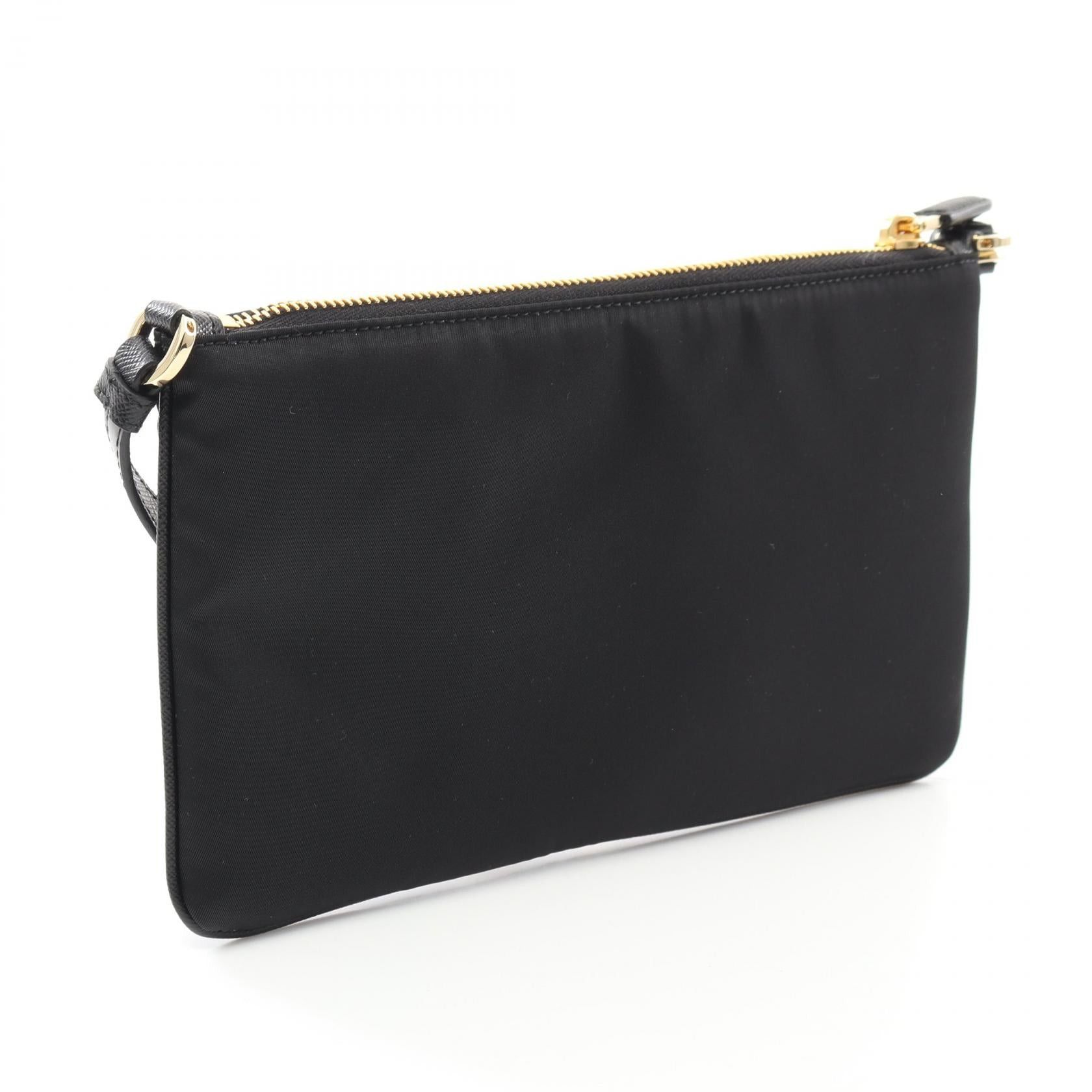 Prada Prada Shoulder Bag Nylon Saffiano Leather Black Size ONE SIZE - 2 Thumbnail