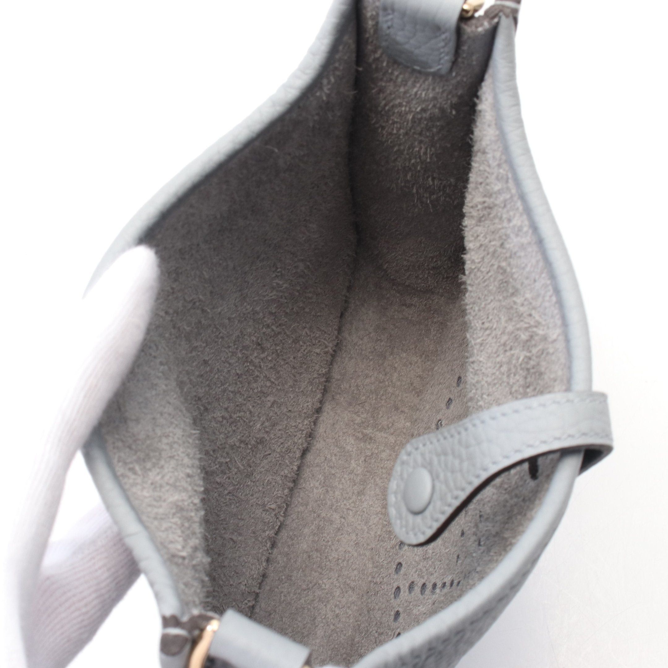 Hermes Hermes Evelyn Tpm Blue Glacier Shoulder Bag Clemence Leather Gray Silver Hardware K Stamp Size ONE SIZE - 3 Thumbnail