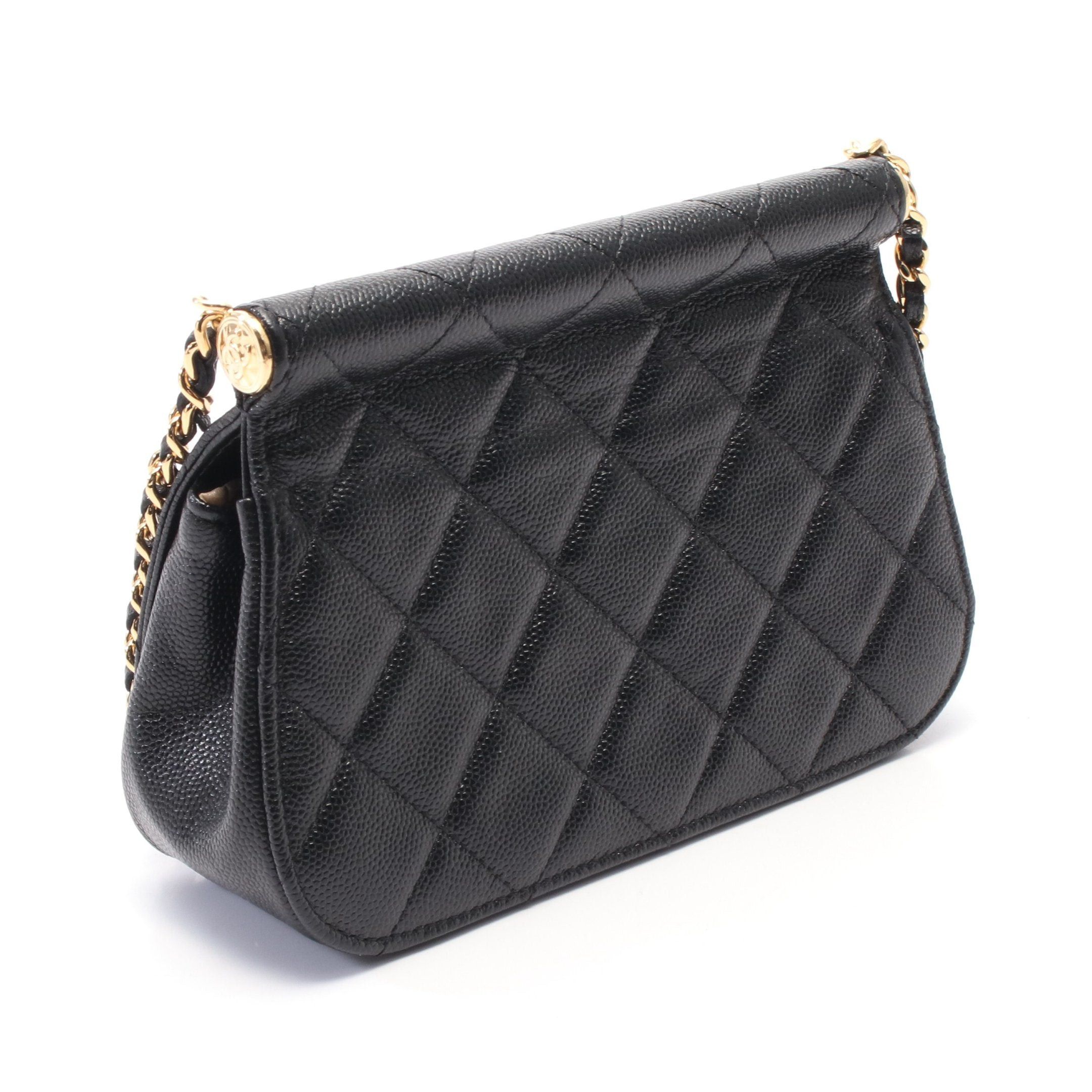 Chanel Chanel Matelasse Chain Shoulder Bag Caviar Skin Black Gold Hardware Size ONE SIZE - 2 Thumbnail