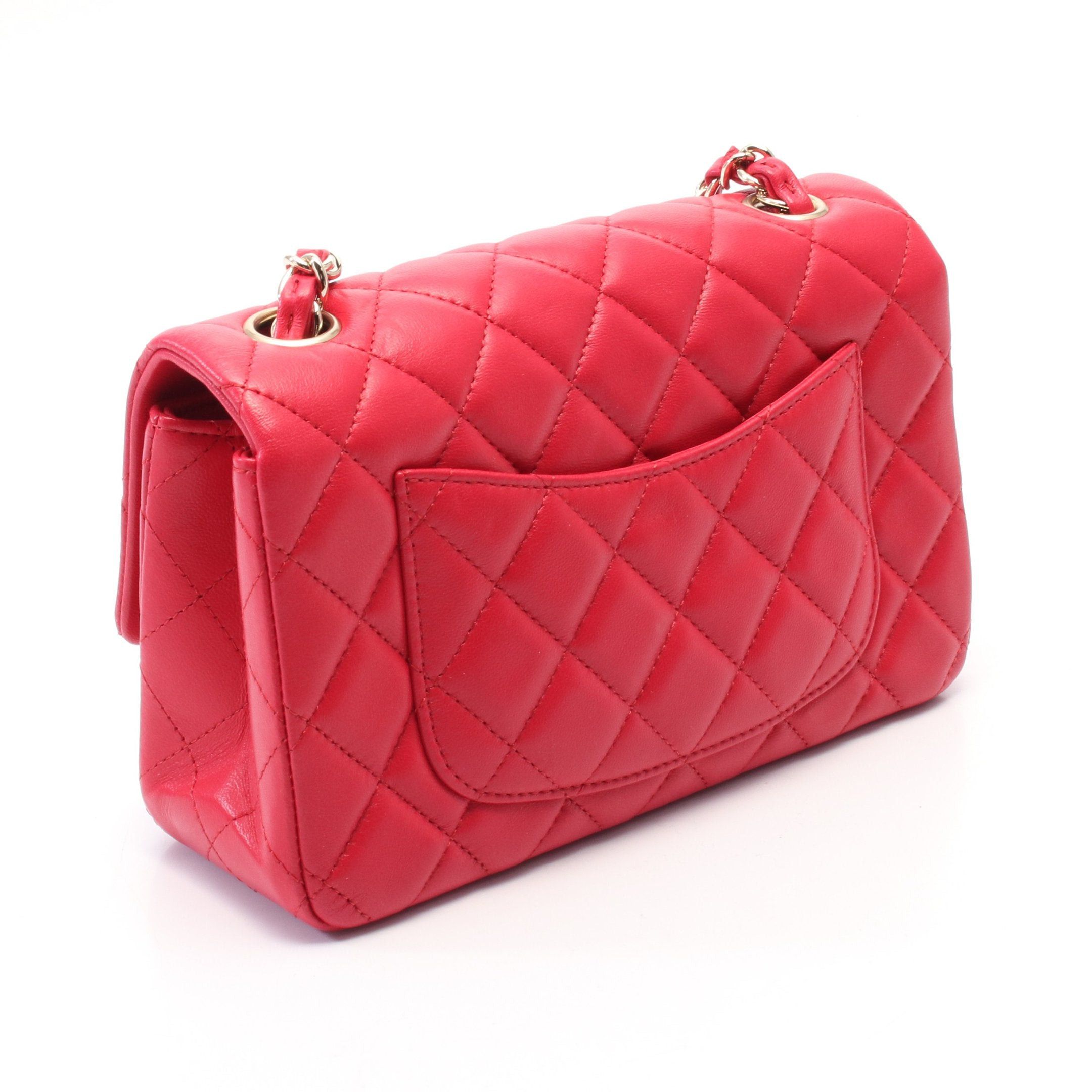 Chanel Chanel Mini Matelasse 20 Chain Shoulder Bag Lambskin Pink Red Gold Hardware Size ONE SIZE - 2 Thumbnail