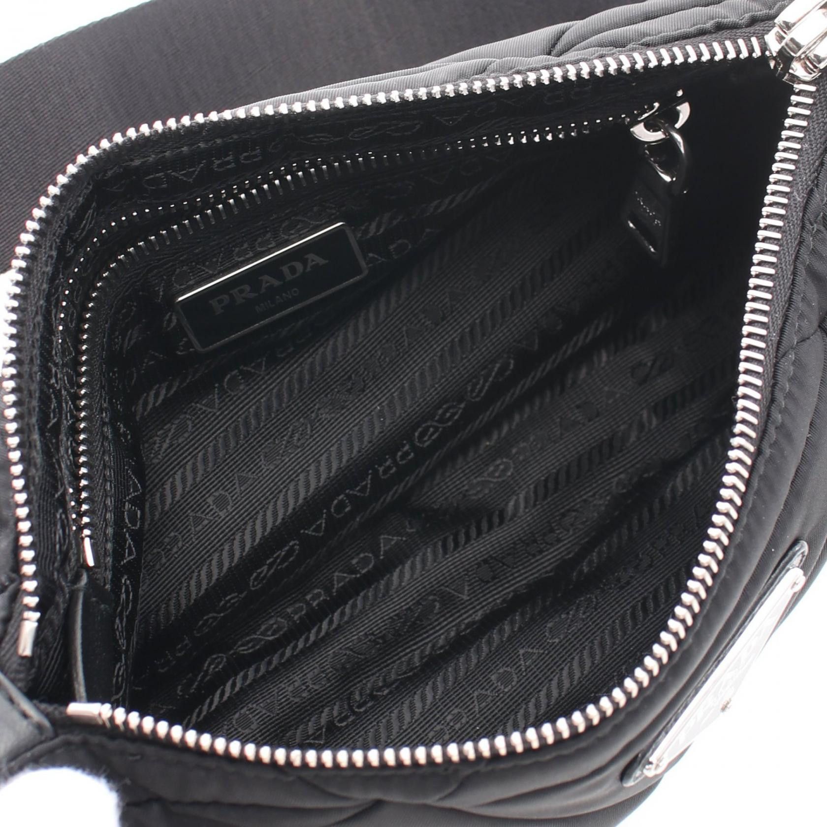 Prada Prada Tessuto Quilting Shoulder Bag Nylon Black Size ONE SIZE - 3 Thumbnail
