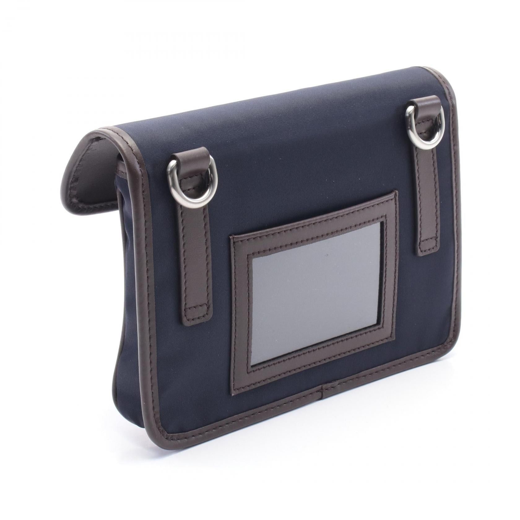 Prada Prada Re Nylon Shoulder Bag Suede Leather Navy Brown Size ONE SIZE - 2 Thumbnail