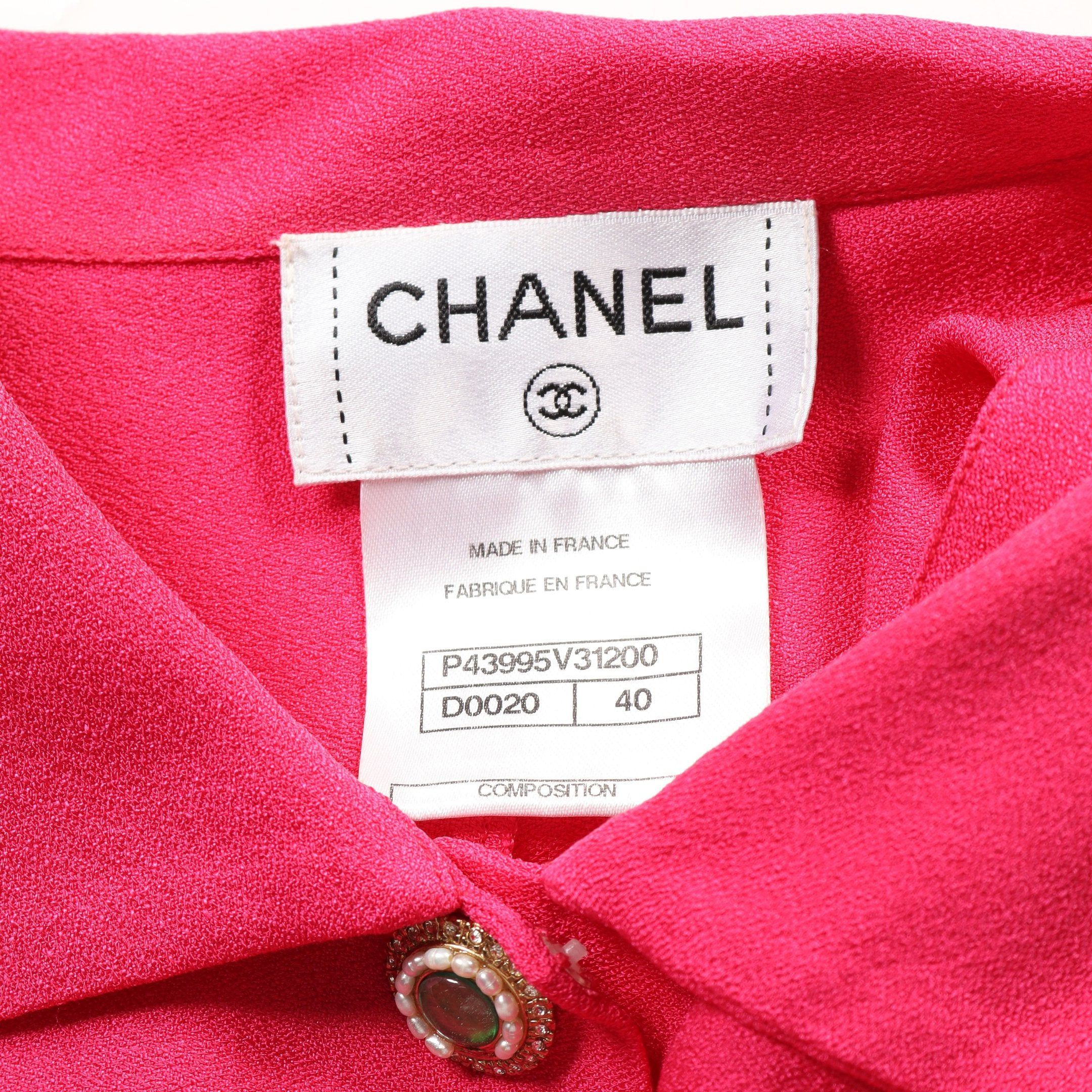 Chanel Chanel Shirt No Sleeve Silk Pink Purple Size ONE SIZE - 3 Thumbnail