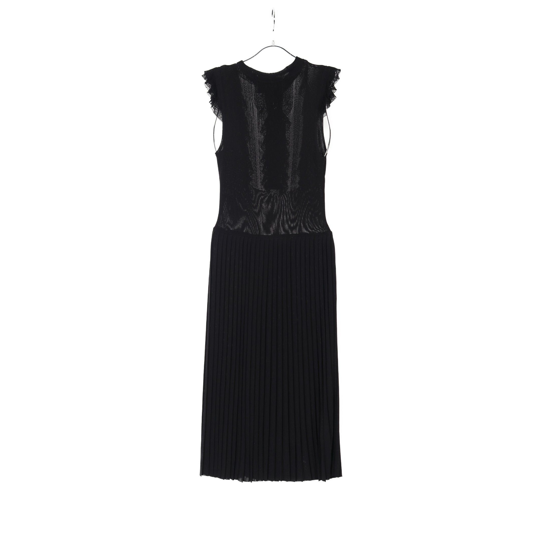 Gucci Gucci Pleats One Piece Frill Rayon Dark Navy Interlocking G Pearl Button Size ONE SIZE - 2 Thumbnail