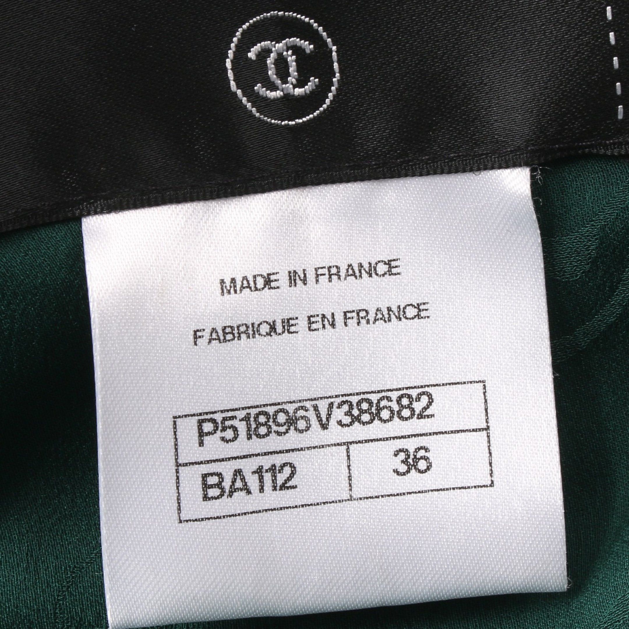 Chanel Chanel Cocomark Button Tweed Jacket Wool Green Size ONE SIZE - 6 Thumbnail