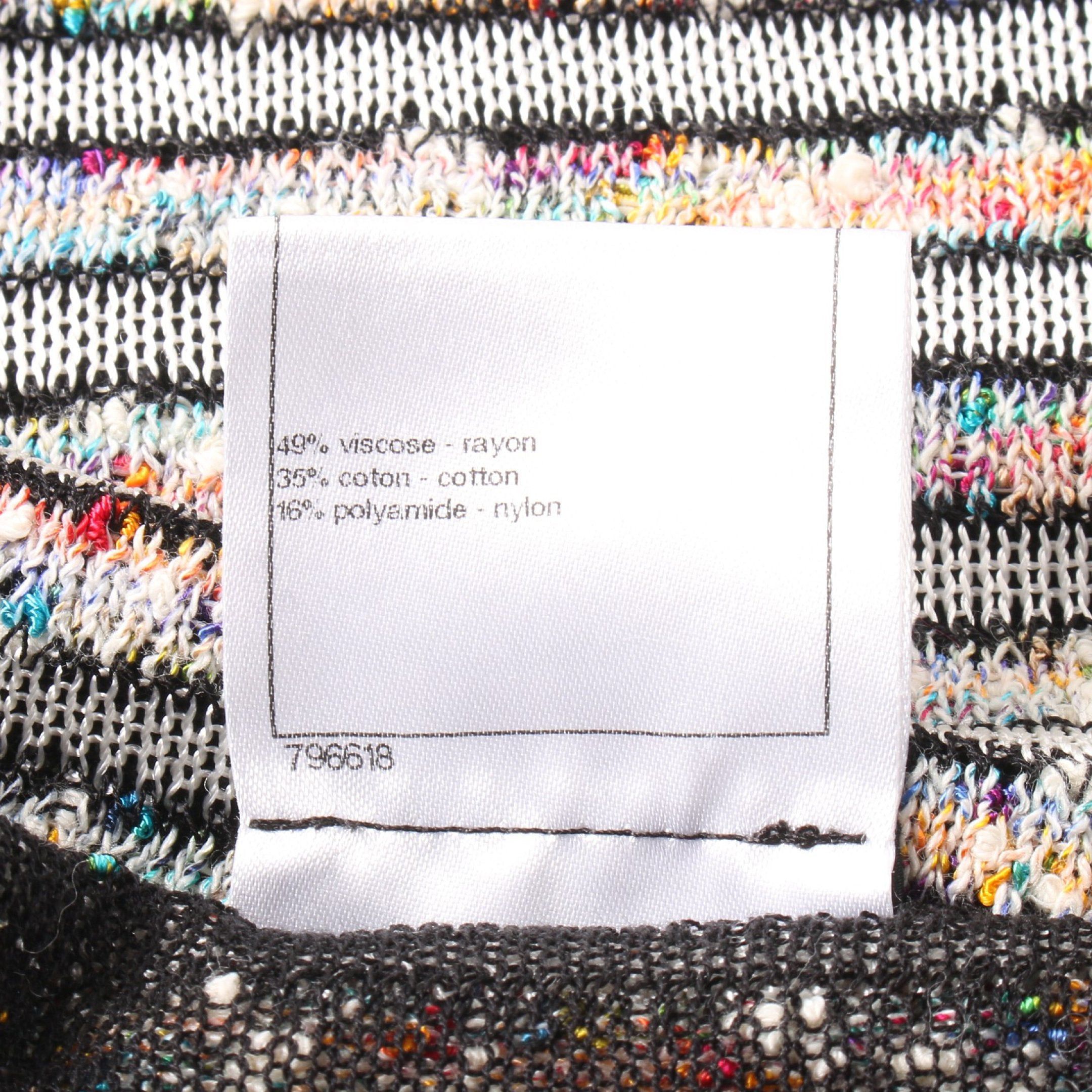 Chanel Chanel Cardigan Stripes Rayon Cotton White Multicolor Size ONE SIZE - 4 Thumbnail