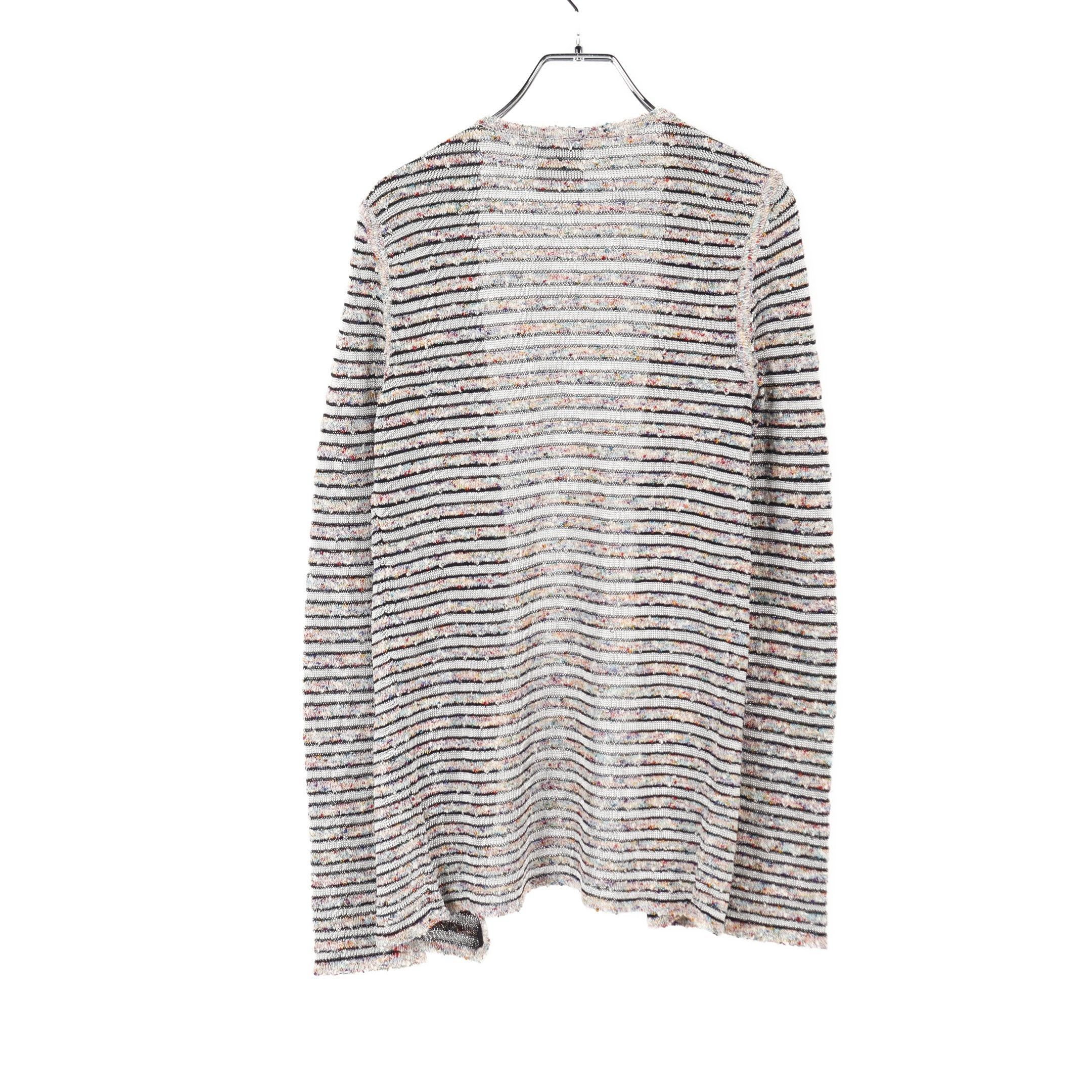 Chanel Chanel Cardigan Stripes Rayon Cotton White Multicolor Size ONE SIZE - 2 Thumbnail