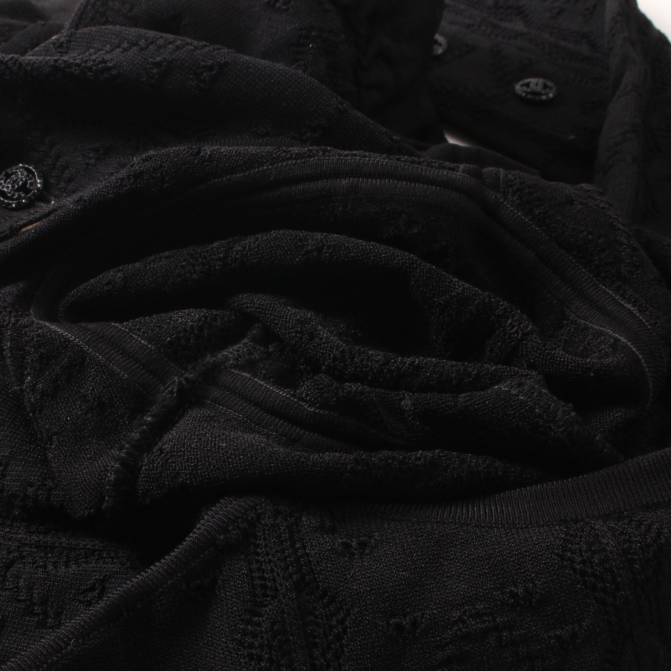 Chanel Chanel Cocomark Button Cardigan Rayon Black Frill 08P Size ONE SIZE - 9 Thumbnail