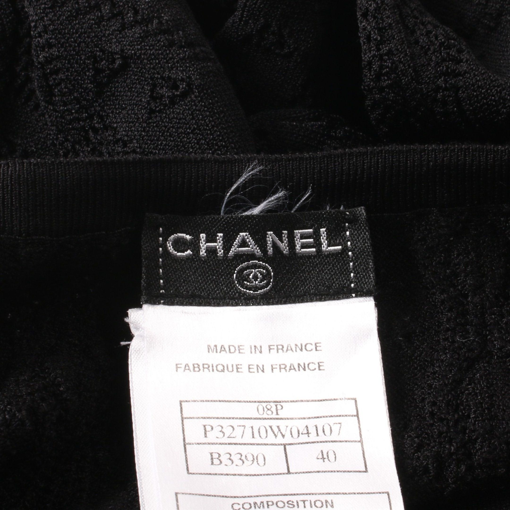 Chanel Chanel Cocomark Button Cardigan Rayon Black Frill 08P Size ONE SIZE - 3 Thumbnail