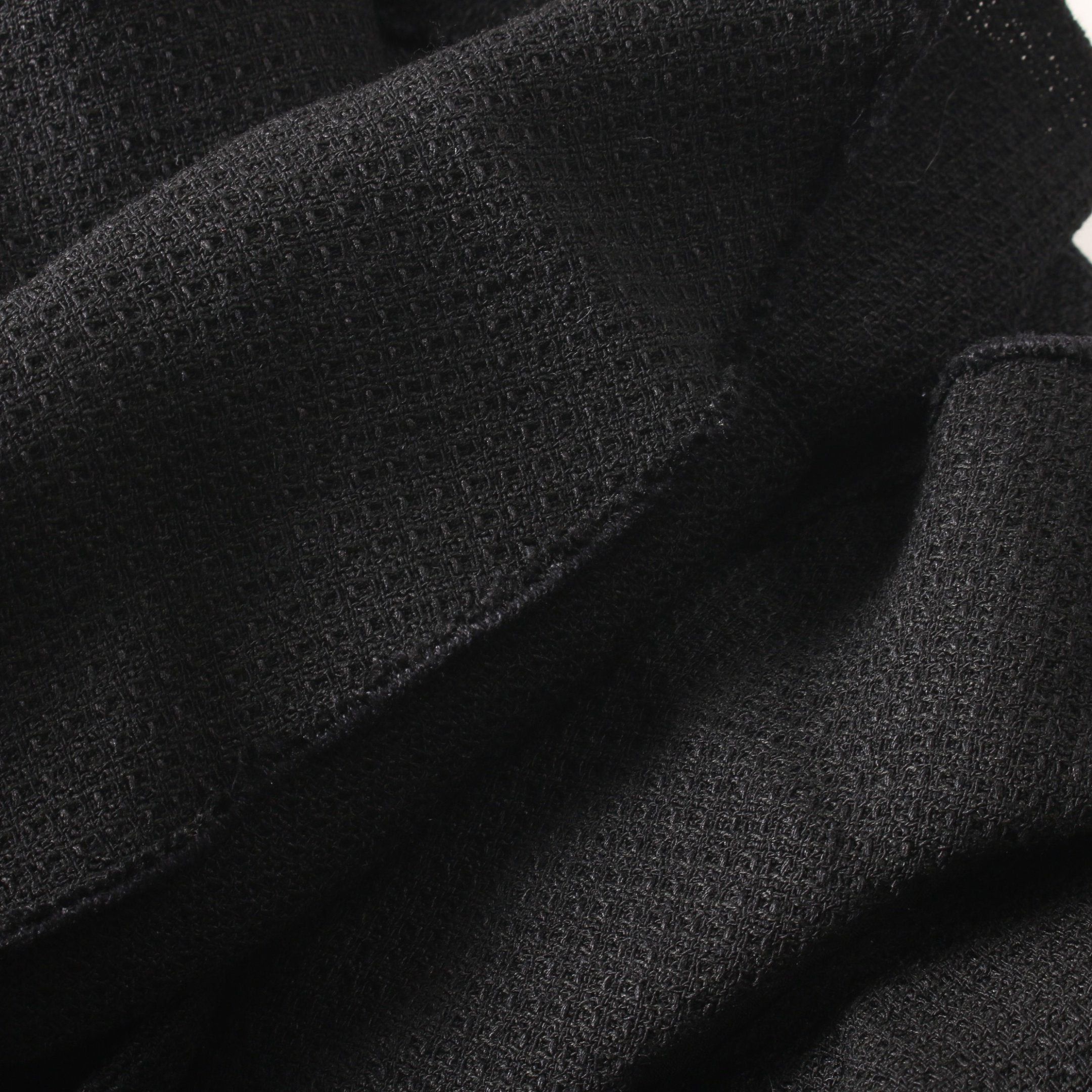 Chanel Chanel Tweed Jacket Wool Silk Black Frill 07C Size ONE SIZE - 7 Thumbnail