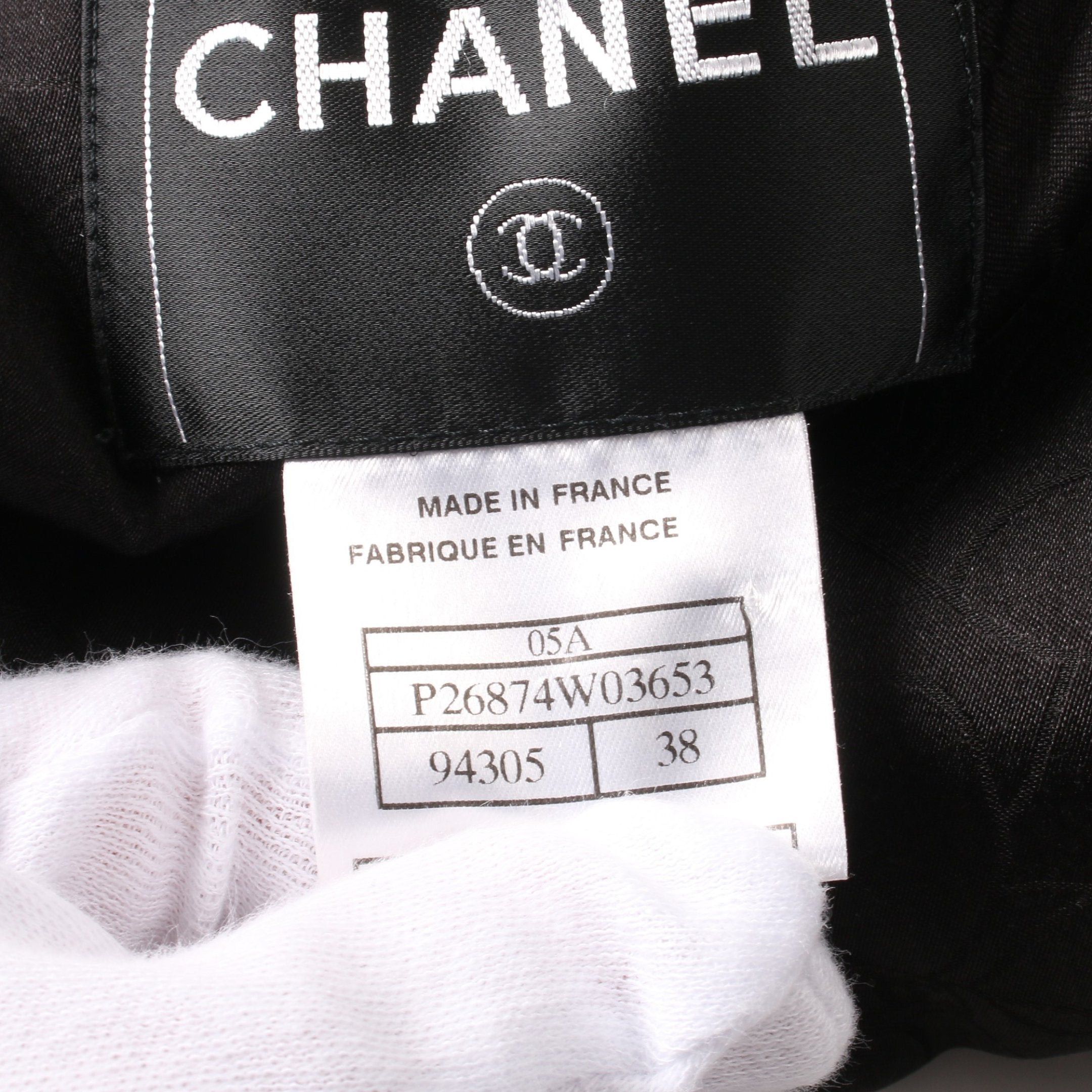 Chanel Chanel Tweed Jacket Cotton Rayon Black 05A Size ONE SIZE - 6 Thumbnail