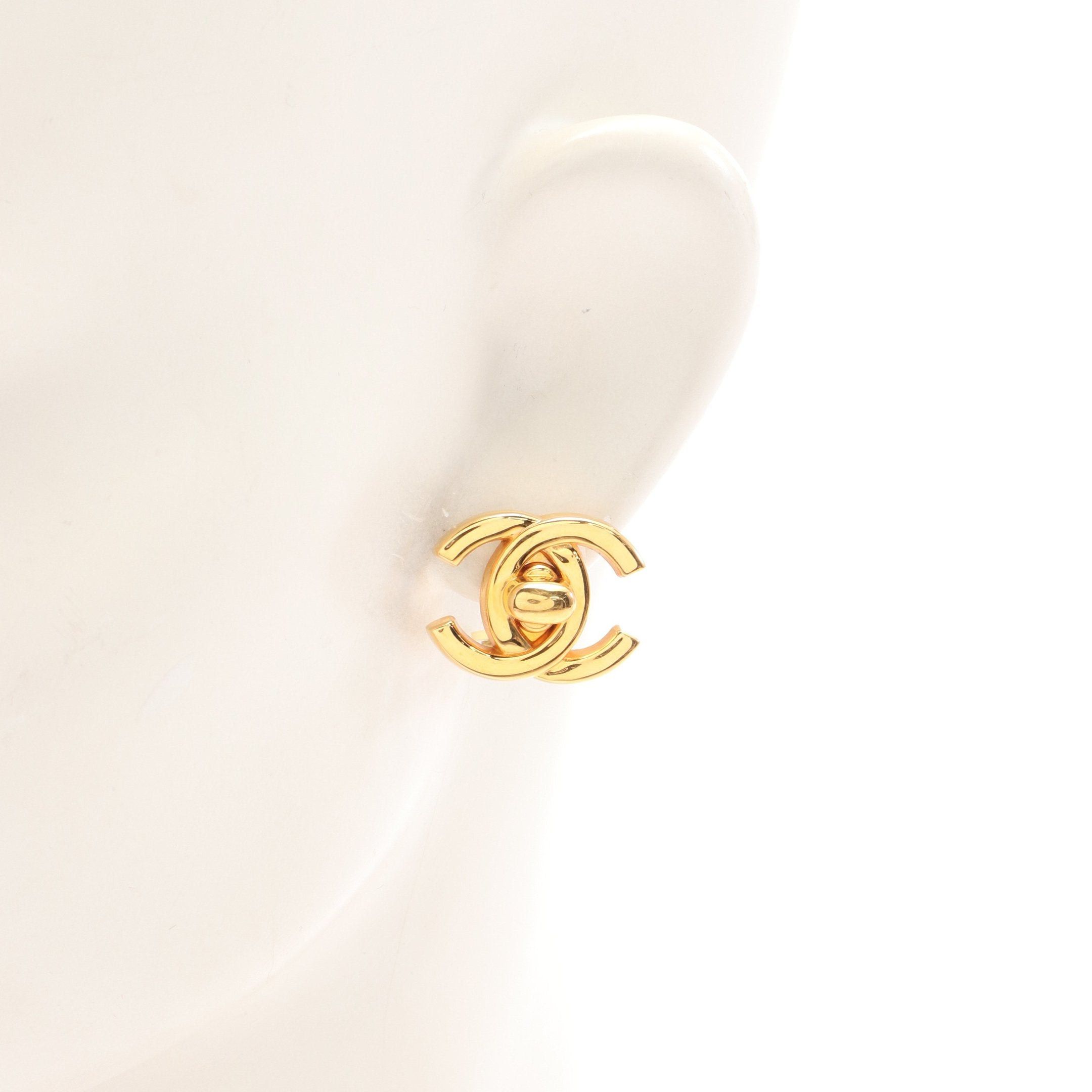 Chanel Chanel Coco Mark Earrings Gp Gold 97P Size ONE SIZE - 4 Thumbnail