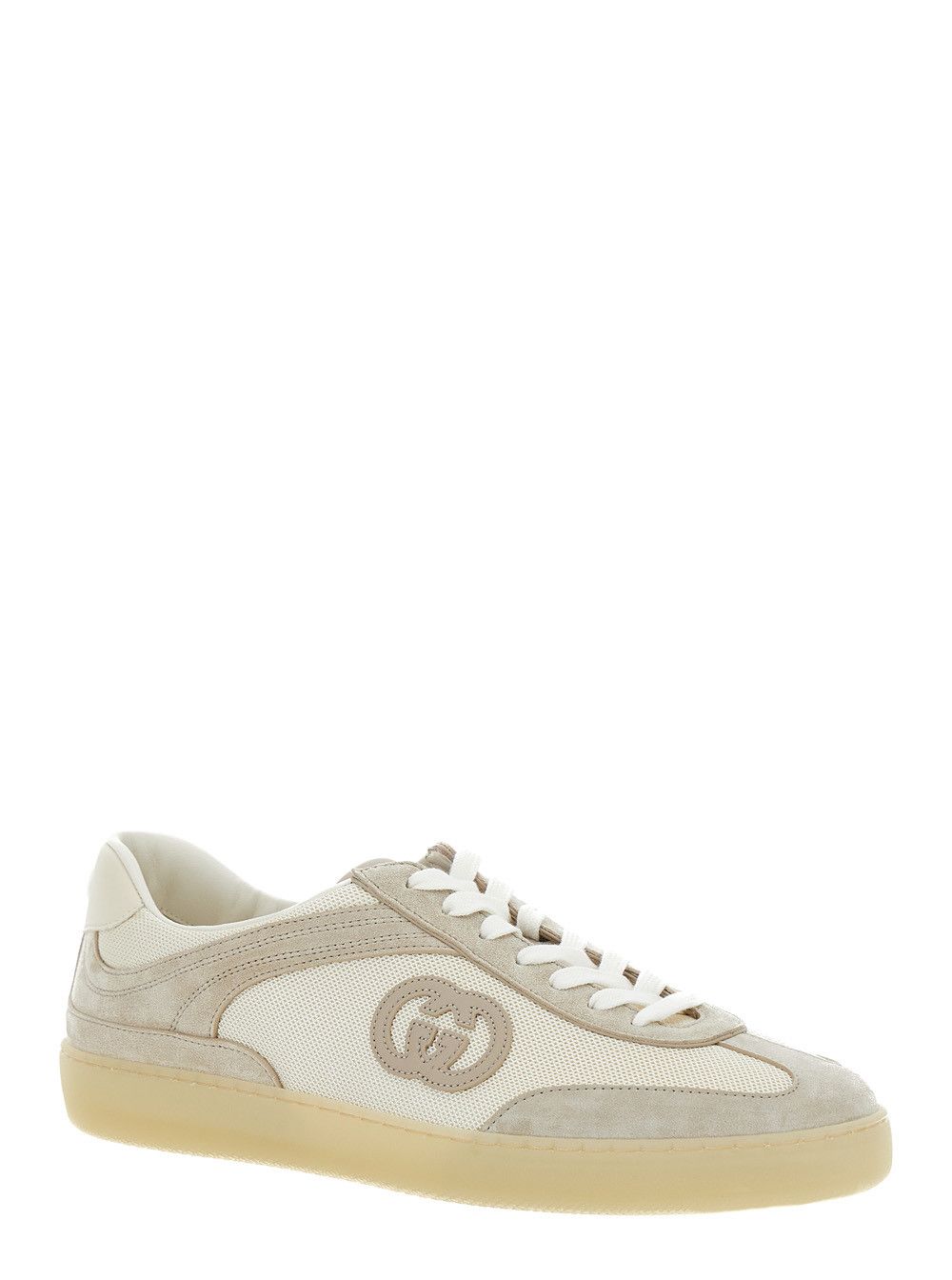 Gucci 'G74' Beige Low Top Sneakers with Logo Patch on the Side and Logo Lettering on the Tongue in Suede Man Size US 12 / EU 45 - 2 Thumbnail