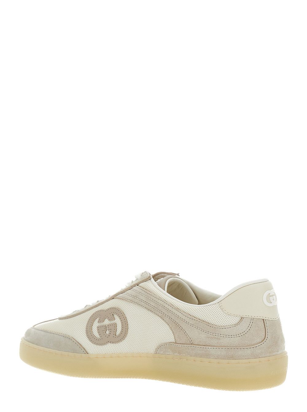 Gucci 'G74' Beige Low Top Sneakers with Logo Patch on the Side and Logo Lettering on the Tongue in Suede Man Size US 12 / EU 45 - 3 Thumbnail