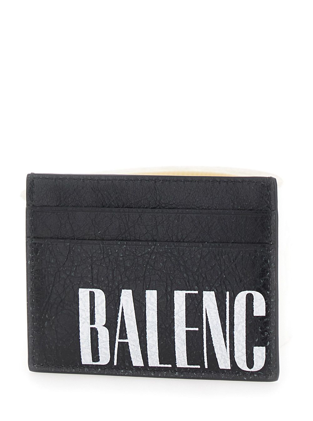 Balenciaga 'Editor' Black Card Holder with Four Card Slots and Maxi Logo Lettering Print in Leather Man Size ONE SIZE - 2 Thumbnail