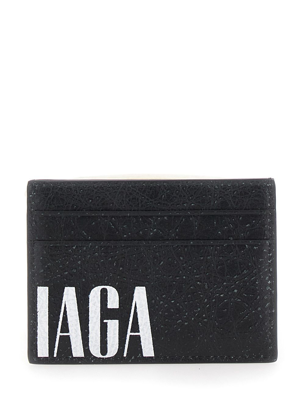 Balenciaga 'Editor' Black Card Holder with Four Card Slots and Maxi Logo Lettering Print in Leather Man Size ONE SIZE - 3 Thumbnail