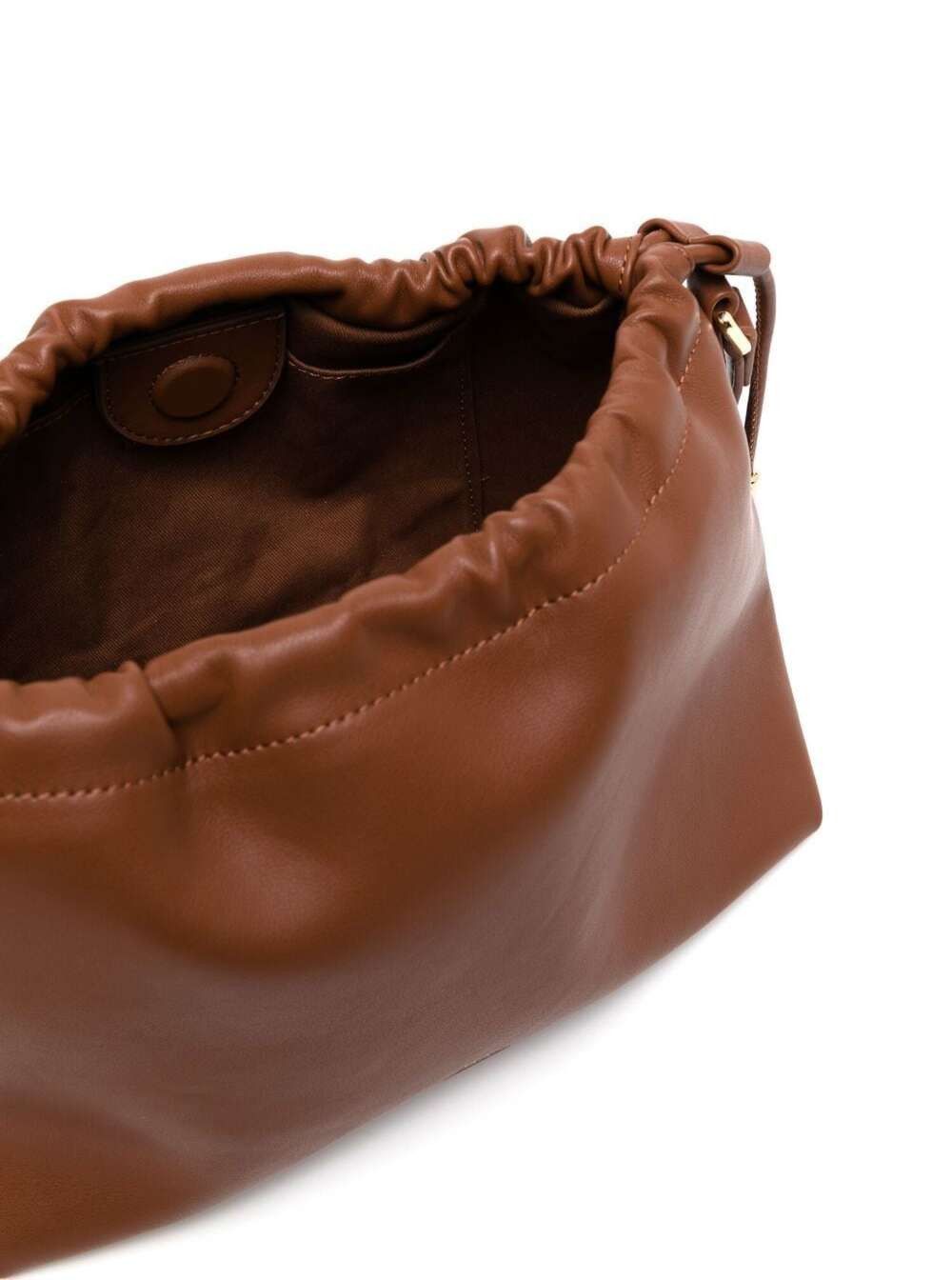 A.P.C. 'Louise' brown Crossbody bag with logo lettering on the front and drawstring closure in Ecoleather woman Size ONE SIZE - 3 Thumbnail