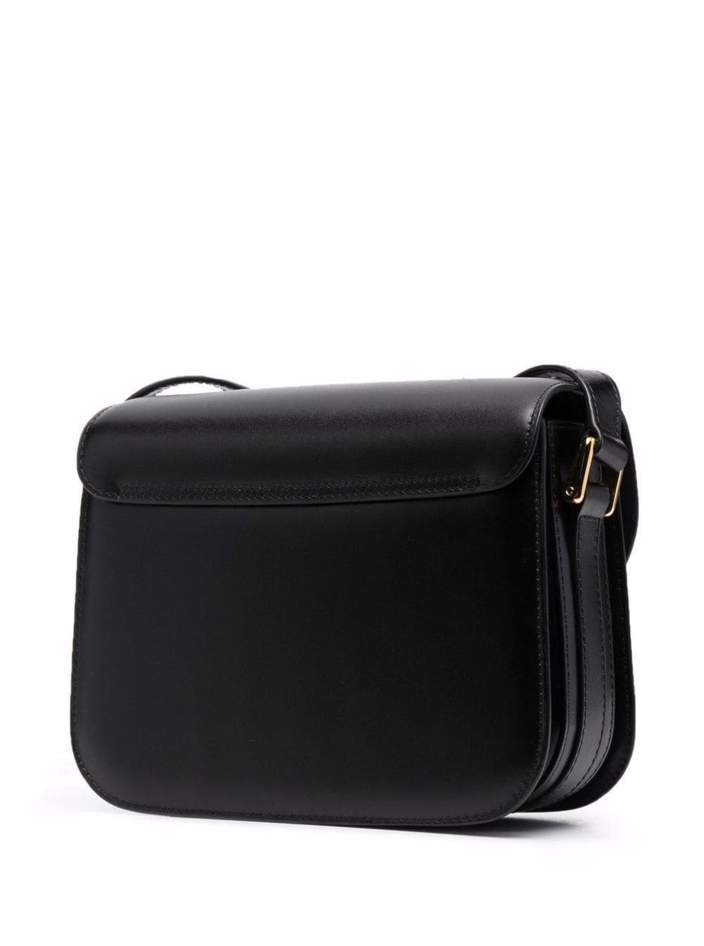 A.P.C. 'Grace' Black Small Crossbody Bag with Adjustable Strap and Logo Lettering Imprinted on the Front in Leather for Women Size ONE SIZE - 2 Thumbnail