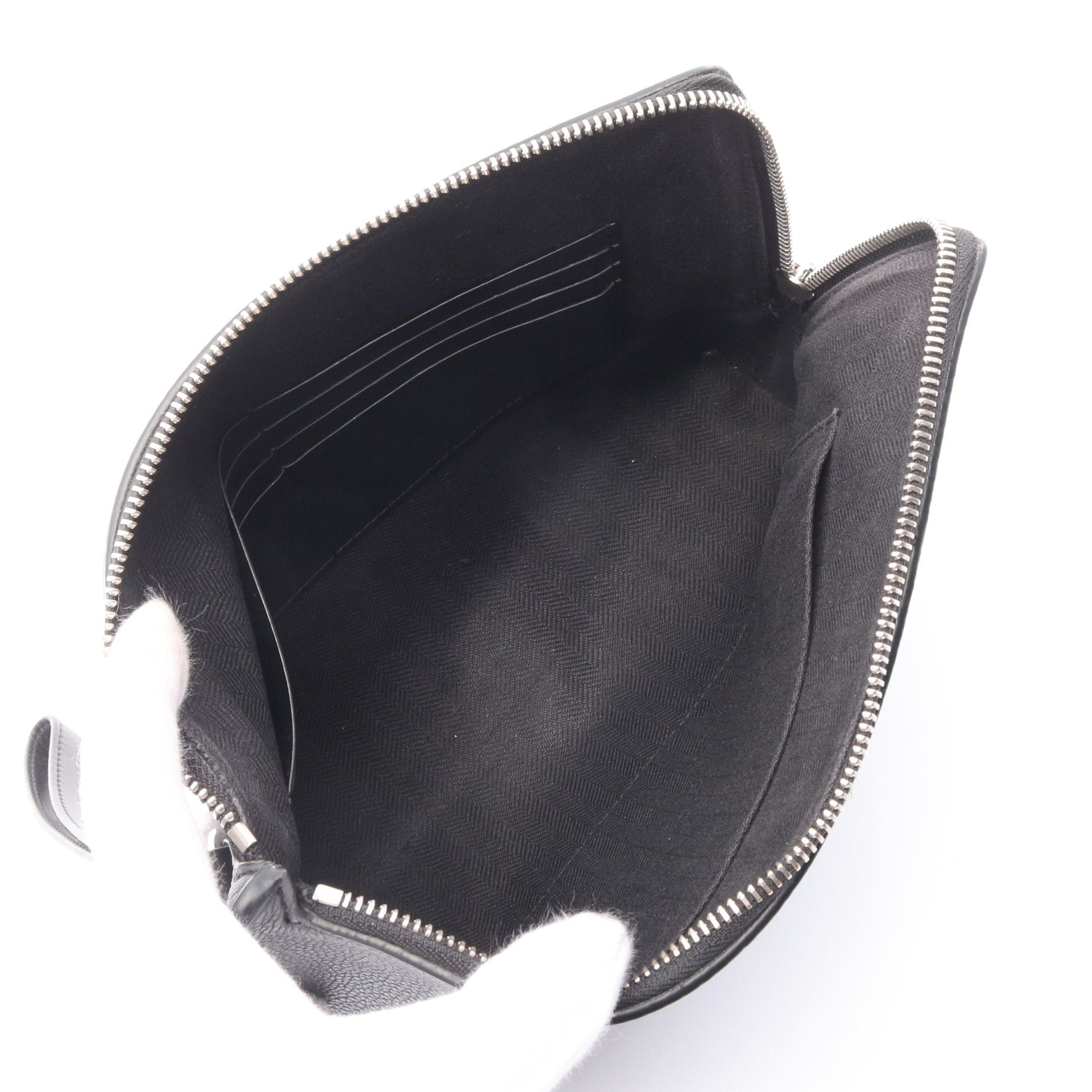 Loewe Loewe Signature L Zip Pouch Second Bag Clutch Leather Black Dark Gray Bicolor Size ONE SIZE - 3 Thumbnail