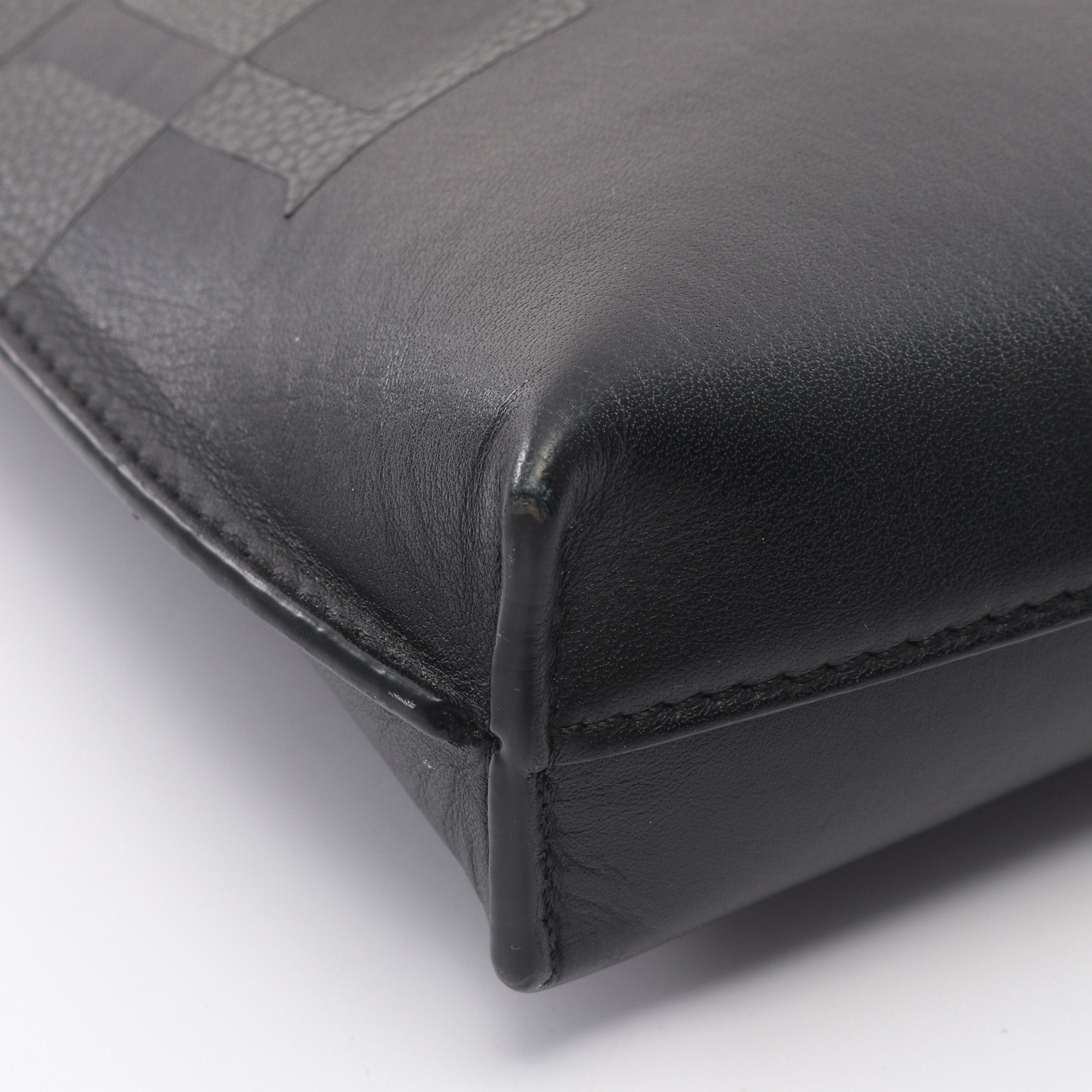 Loewe Loewe Signature L Zip Pouch Second Bag Clutch Leather Black Dark Gray Bicolor Size ONE SIZE - 5 Thumbnail