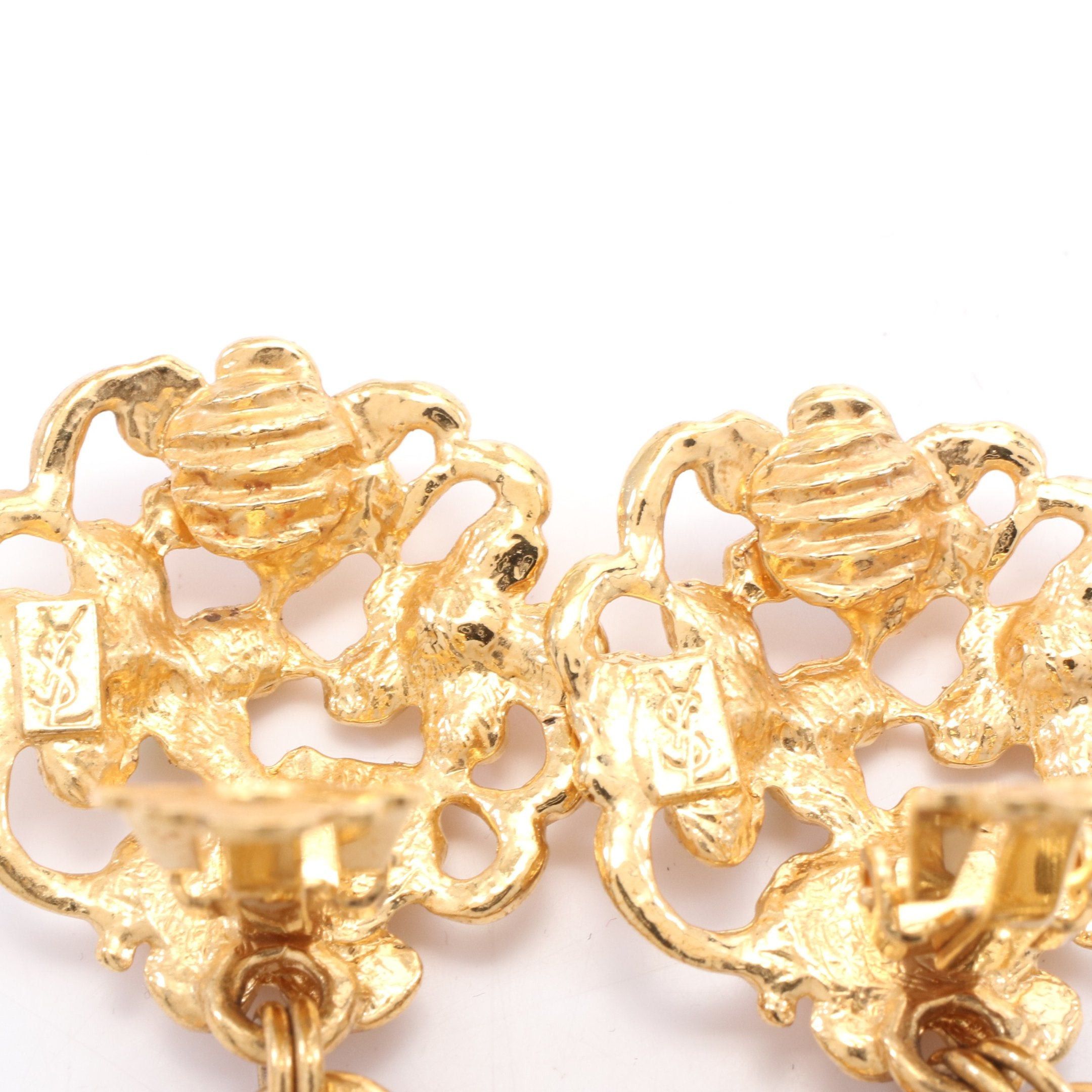 Yves Saint Laurent Yves Saint Laurent Earrings Gp Rhinestone Gold Multicolor Size ONE SIZE - 6 Thumbnail