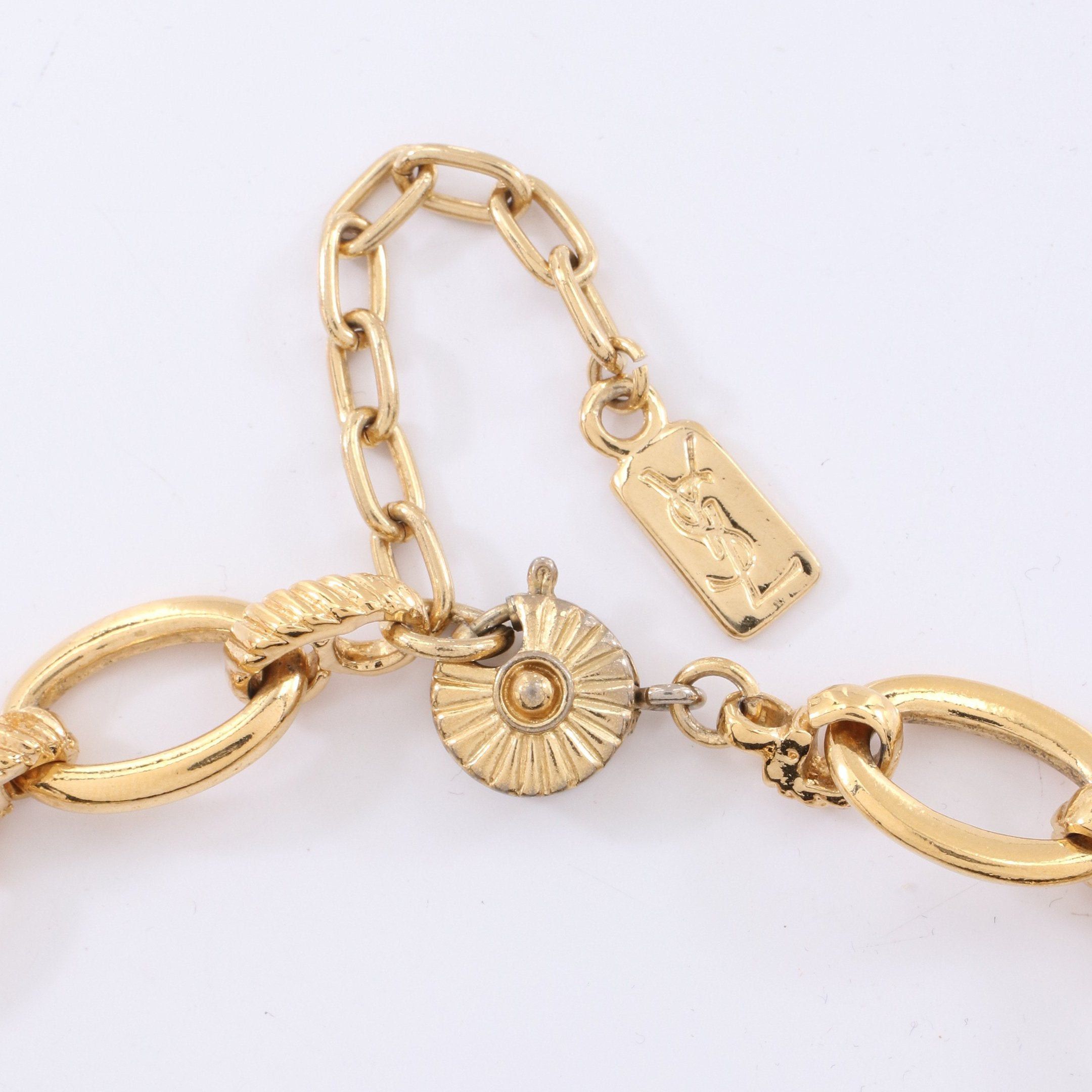 Yves Saint Laurent Yves Saint Laurent Necklace Gp Rhinestone Gold Multicolor Size ONE SIZE - 4 Thumbnail