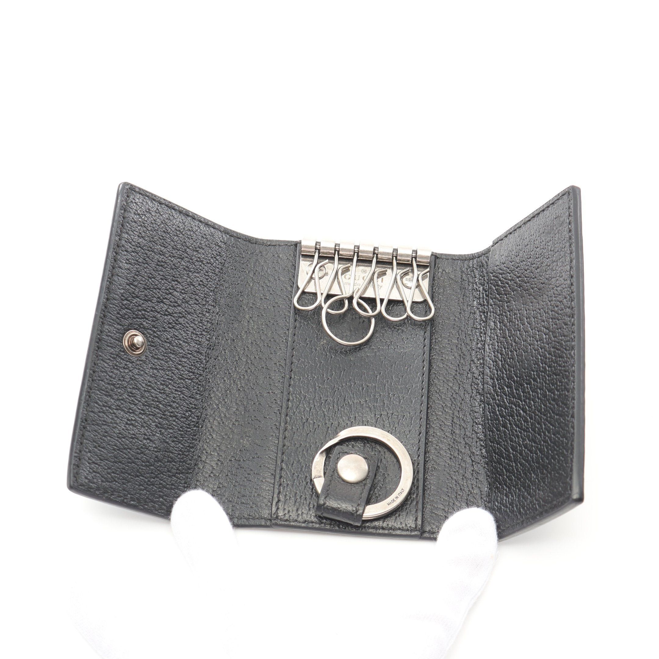 Gucci Gucci Gg Marmont 6 Key Case Leather Black Size ONE SIZE - 3 Thumbnail
