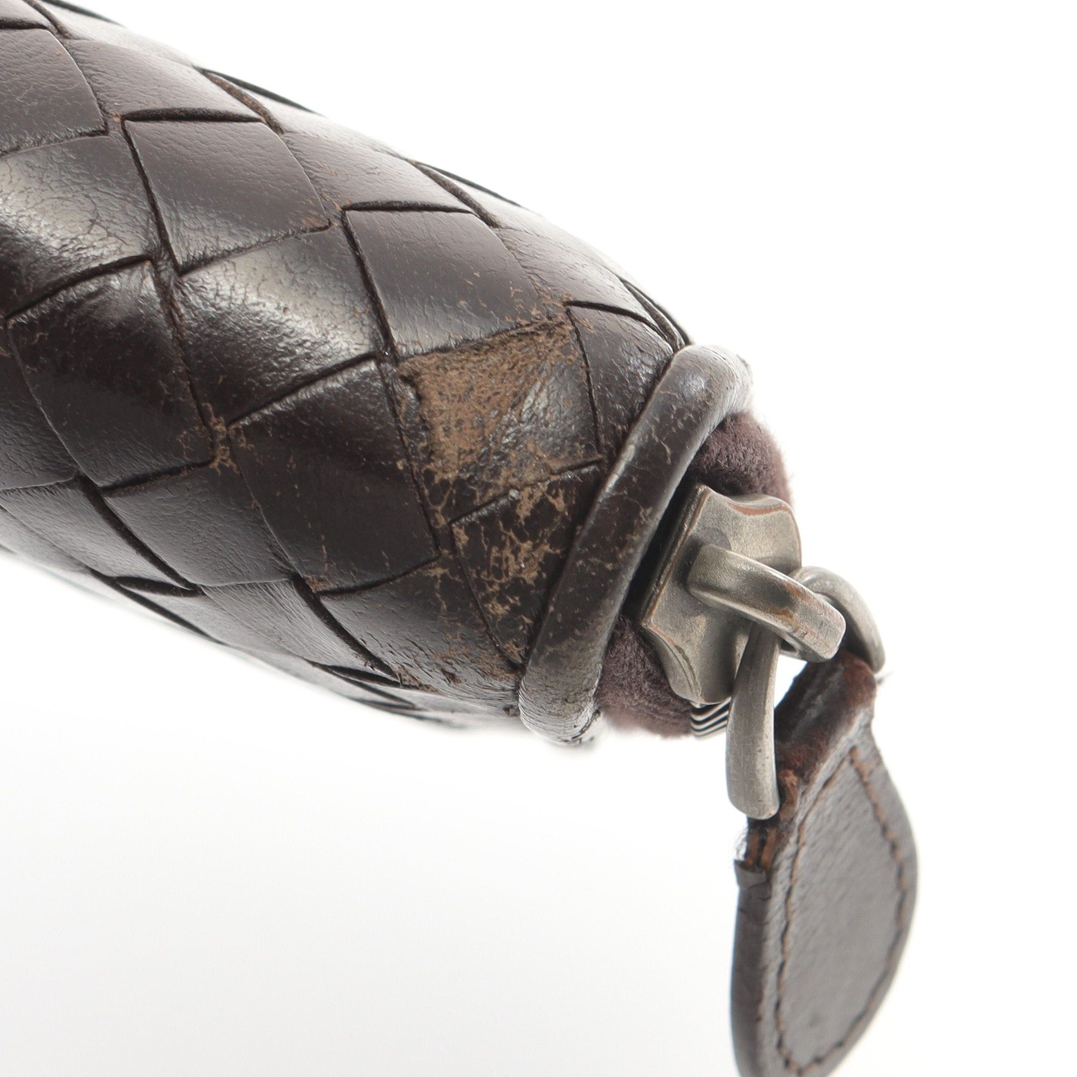 Bottega Veneta Bottega Veneta Intrecciato Round Zipper Long Wallet Leather Dark Brown Size ONE SIZE - 8 Thumbnail