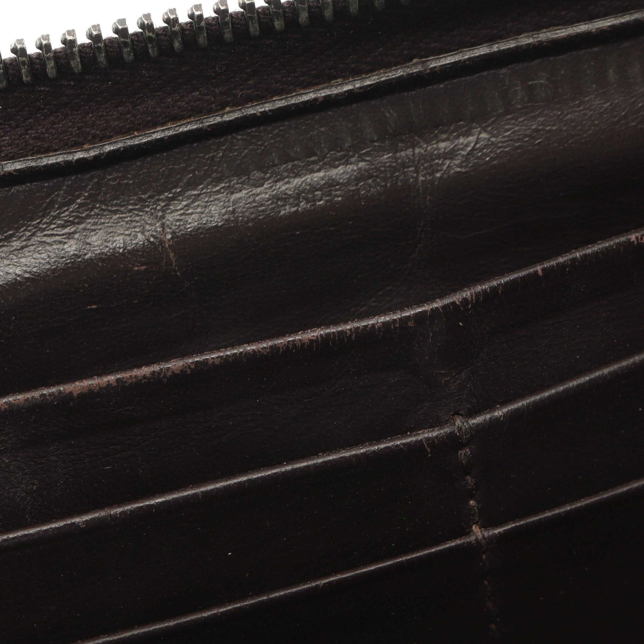 Bottega Veneta Bottega Veneta Intrecciato Round Zipper Long Wallet Leather Dark Brown Size ONE SIZE - 10 Thumbnail