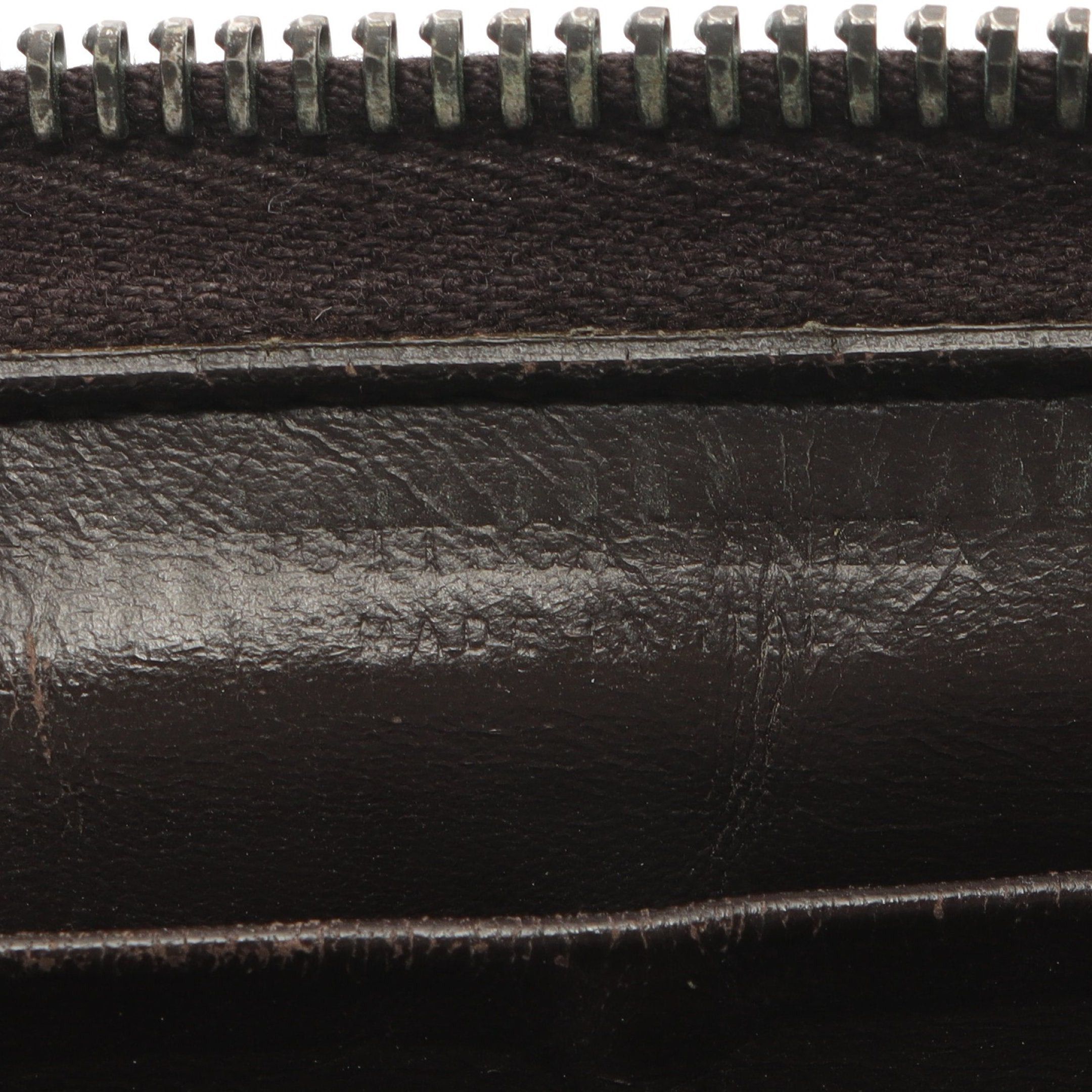 Bottega Veneta Bottega Veneta Intrecciato Round Zipper Long Wallet Leather Dark Brown Size ONE SIZE - 4 Thumbnail