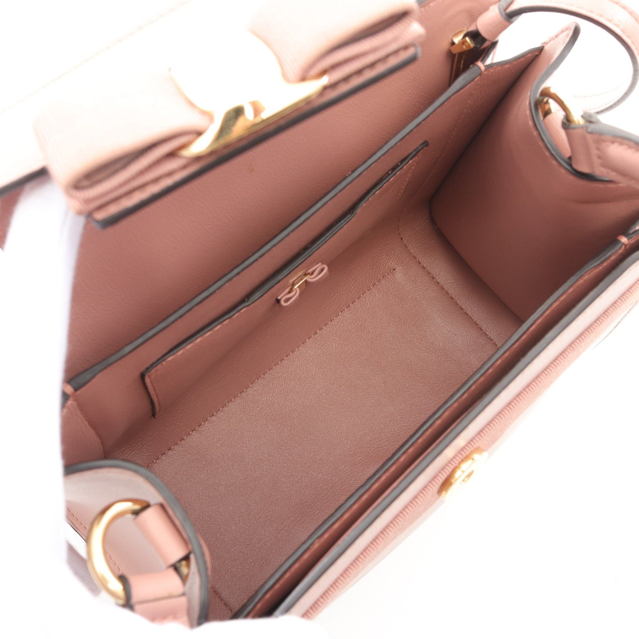 Salvatore Ferragamo Salvatore Ferragamo Vara Ribbon Handbag Leather Pink Size ONE SIZE - 3 Thumbnail