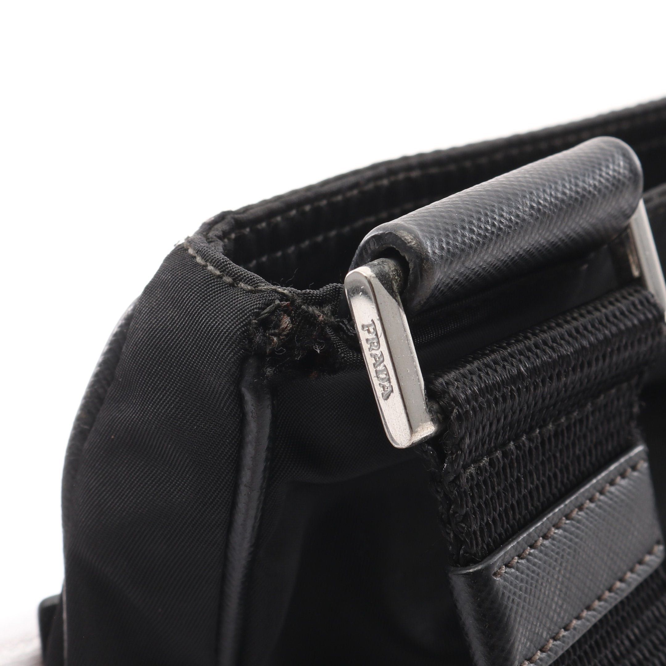 Prada Prada Shoulder Bag Nylon Saffiano Leather Black Size ONE SIZE - 7 Thumbnail