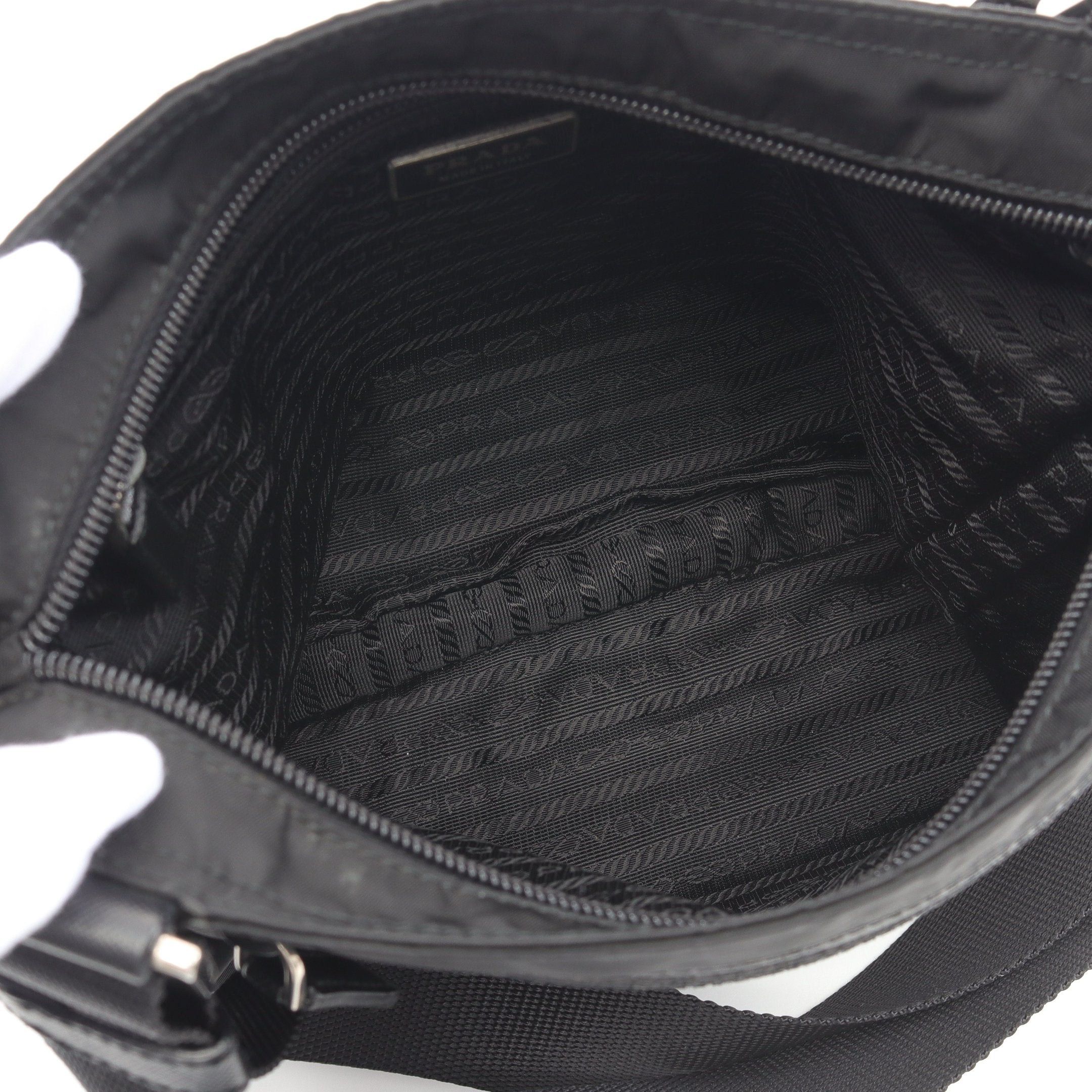 Prada Prada Viaggio Shoulder Bag Nylon Leather Black Size ONE SIZE - 3 Thumbnail